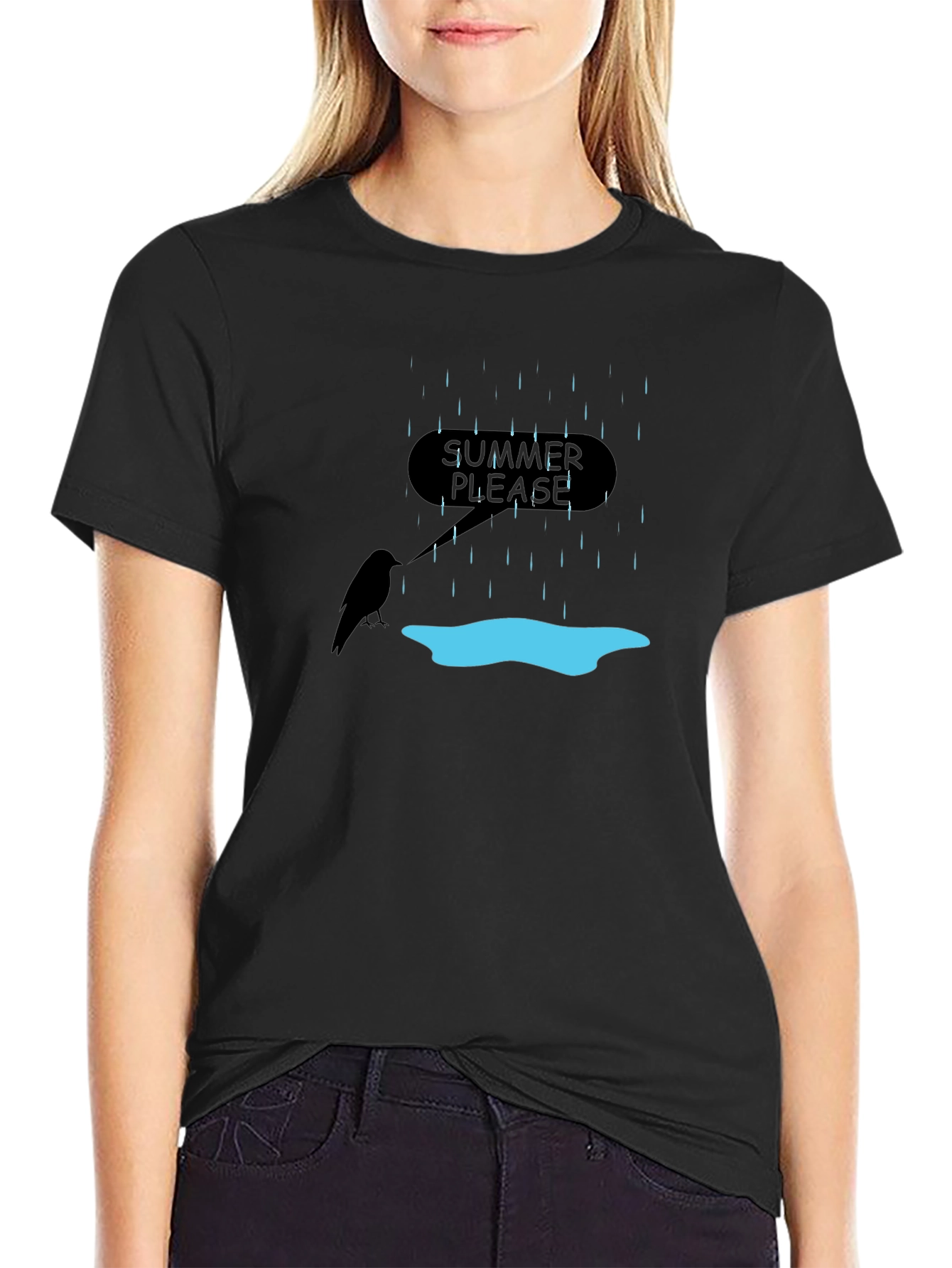 Summer Please T-Shirt - Rainy Day Graphic Tee