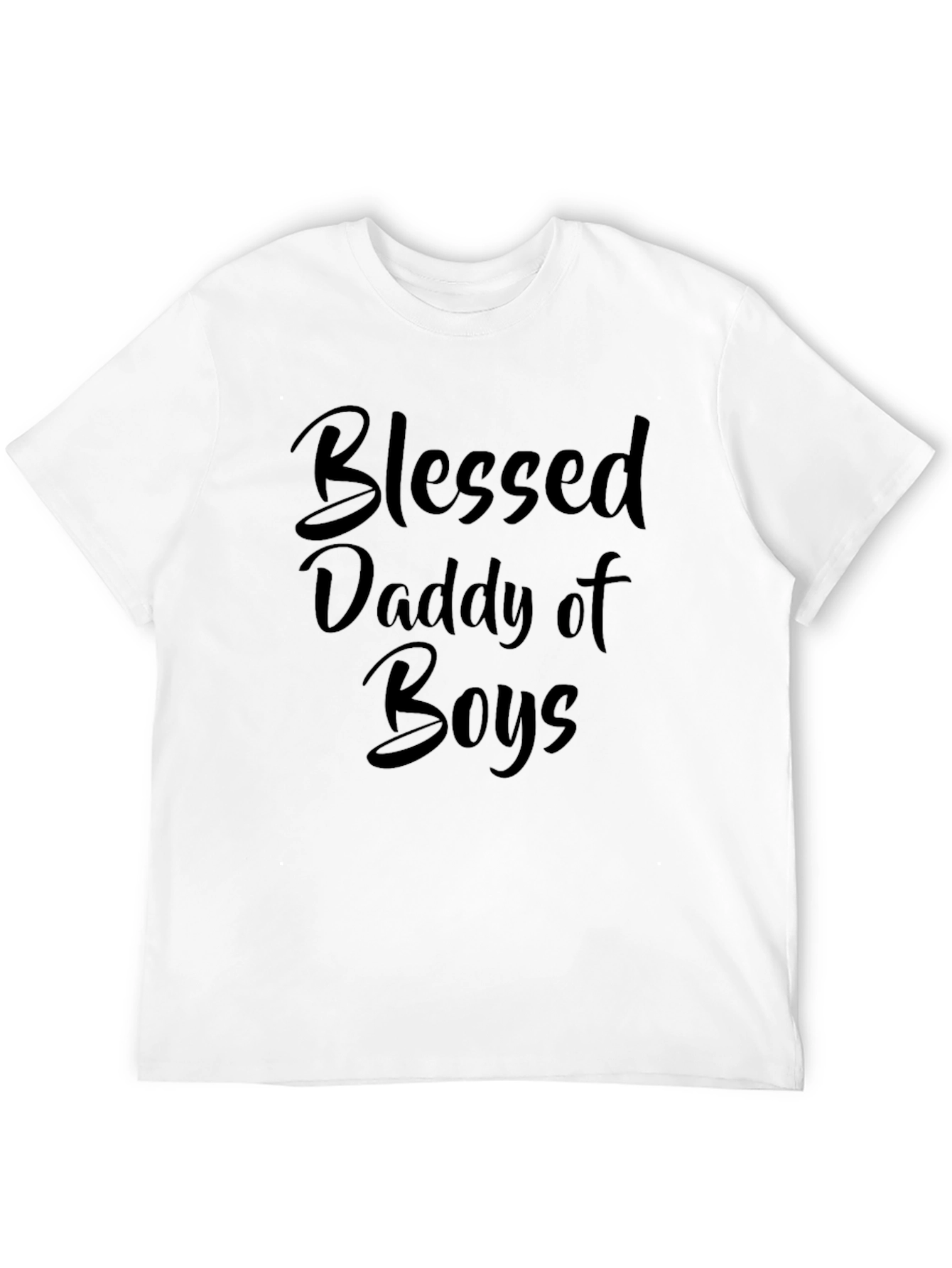 Blessed Daddy of Boys Black Graphic Tee