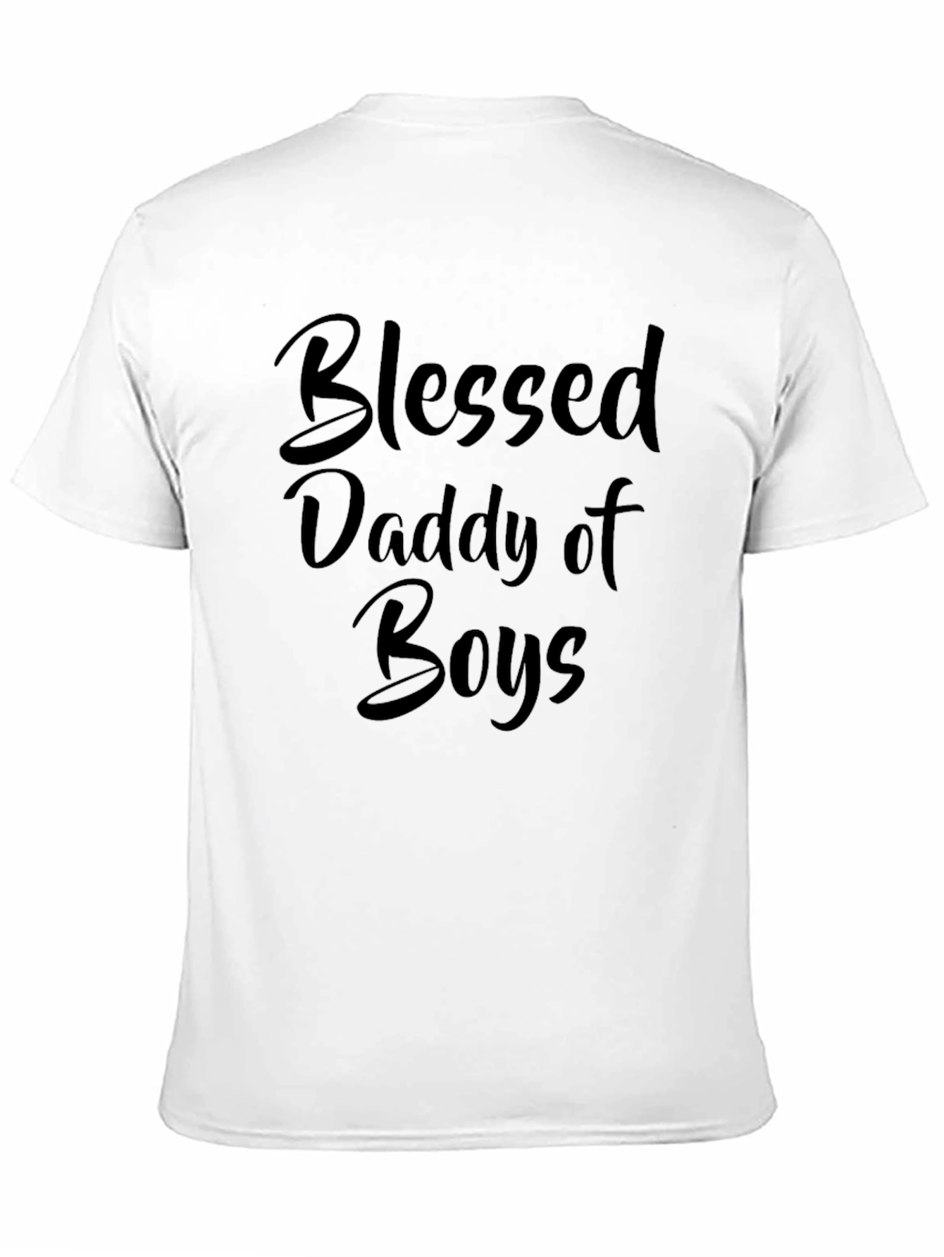 Blessed Daddy of Boys Black Graphic Tee