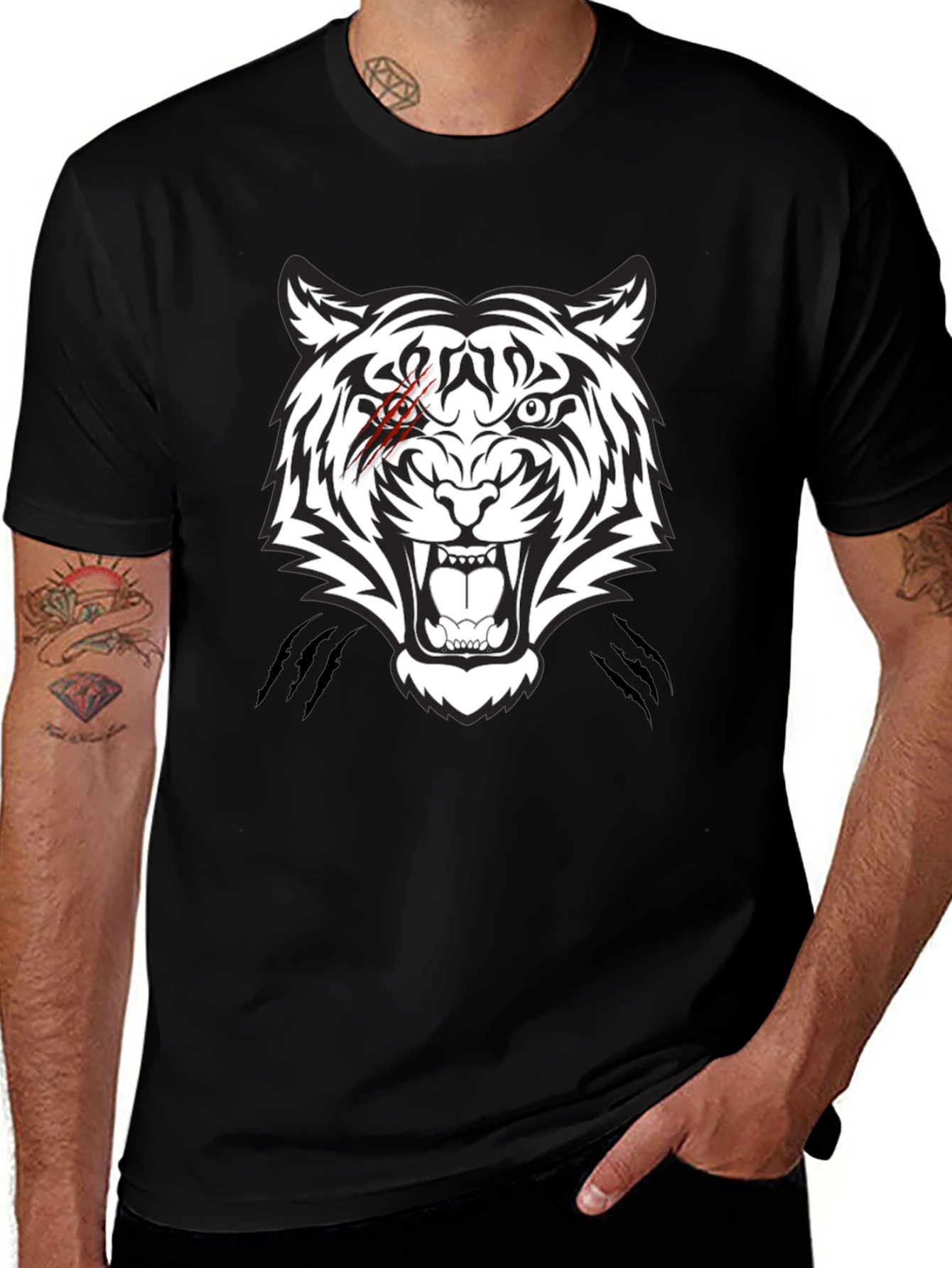 Tiger Graphic T-Shirt - Fierce Animal Design