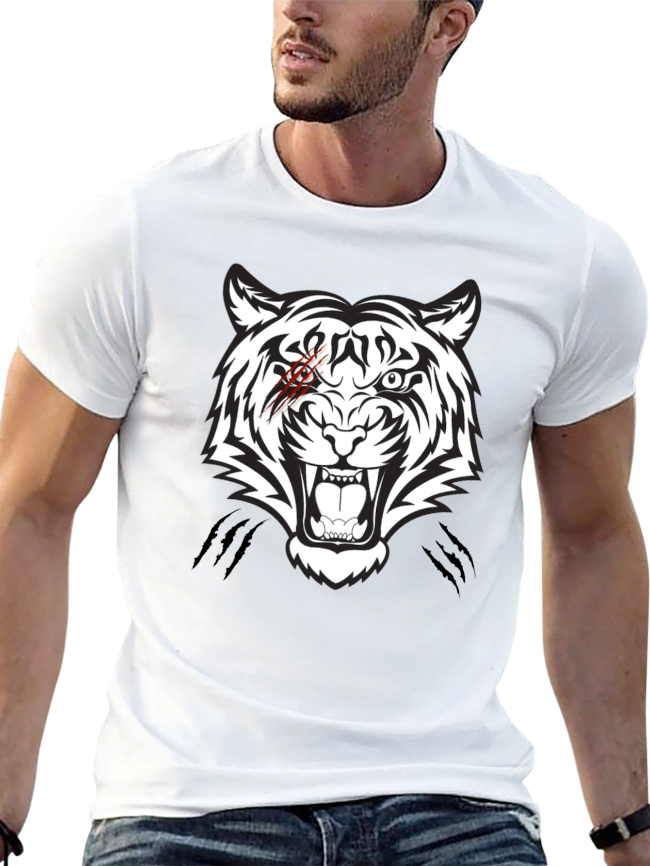 Tiger Graphic T-Shirt - Fierce Animal Design