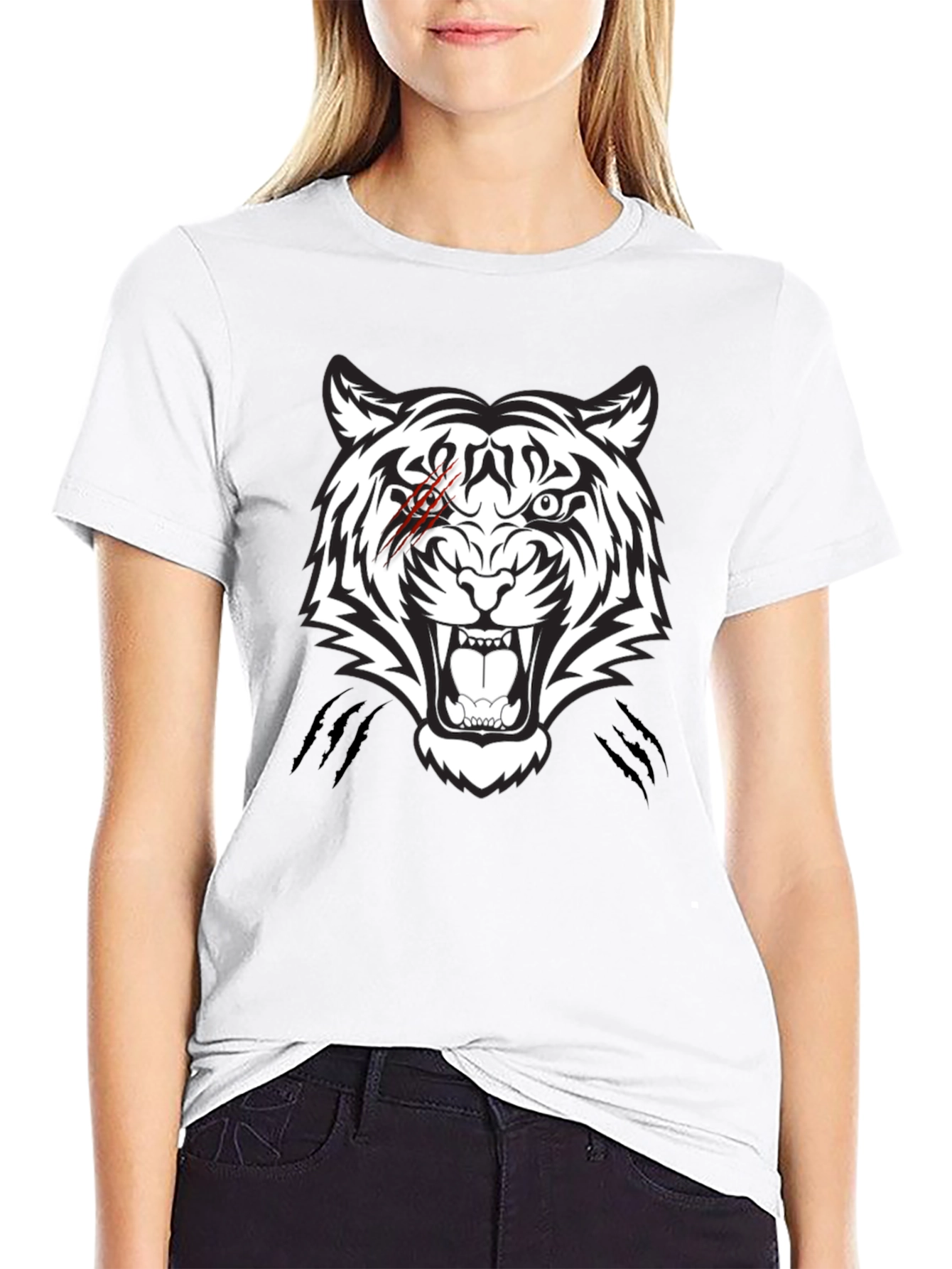 Tiger Graphic T-Shirt - Fierce Animal Design
