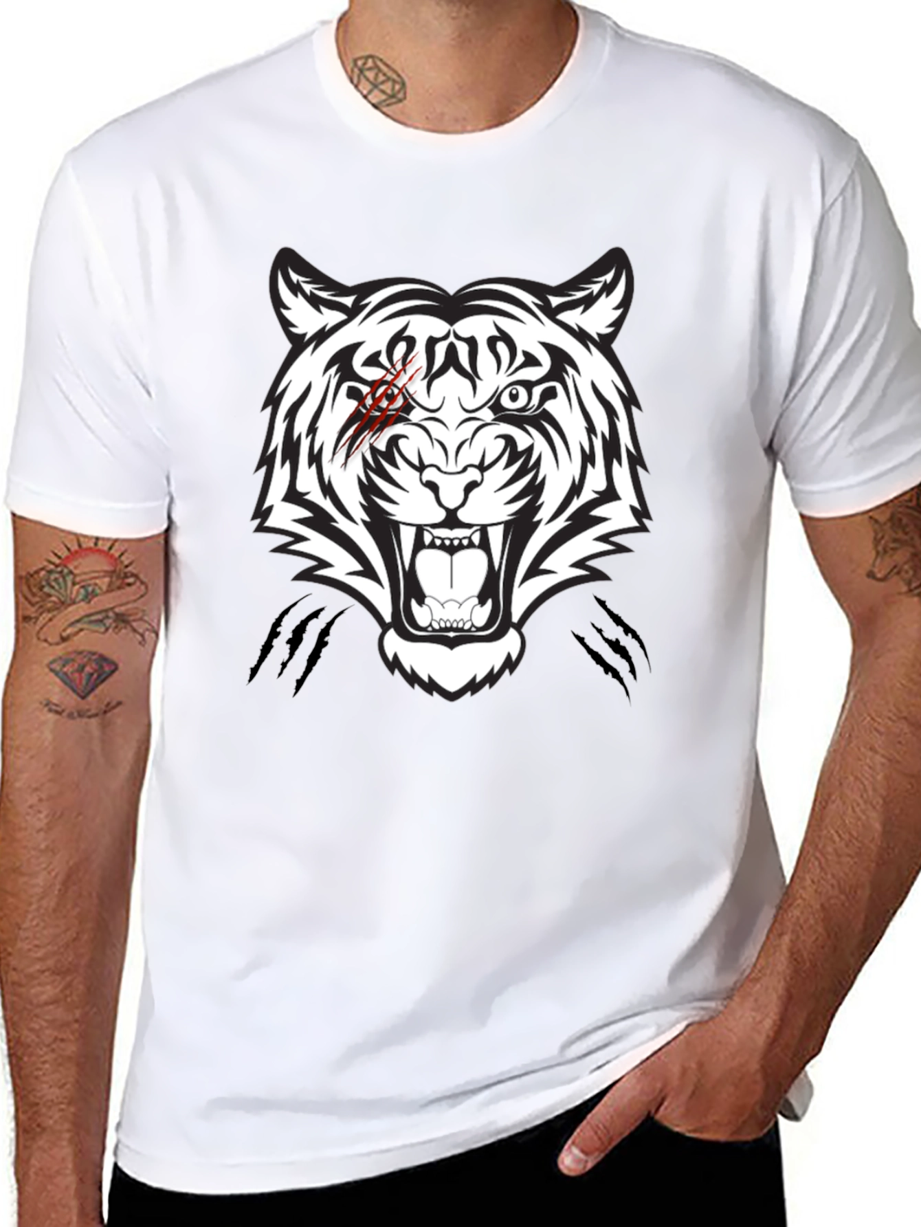 Tiger Graphic T-Shirt - Fierce Animal Design