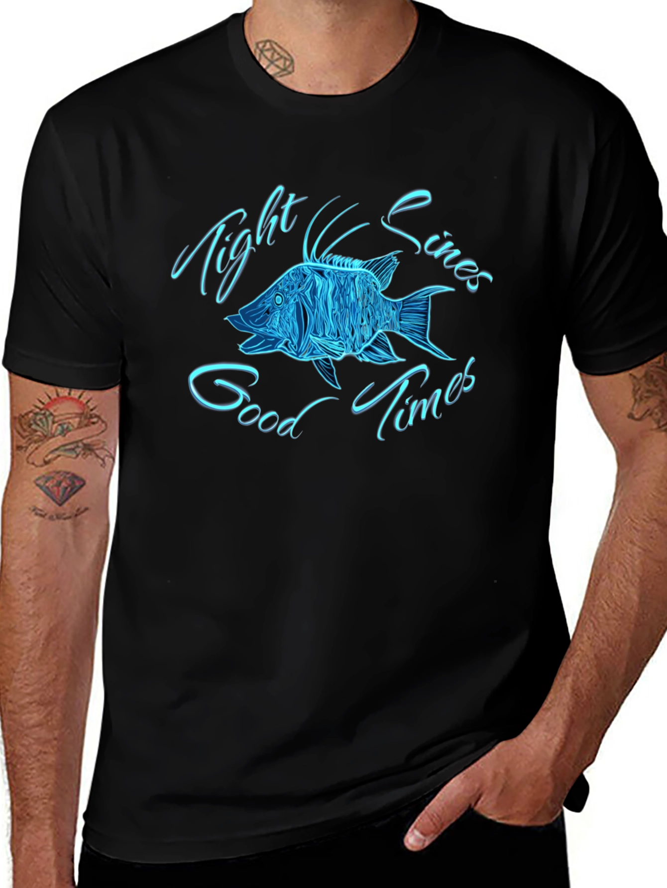 Tight Lines Good Times Fish Graphic Tee