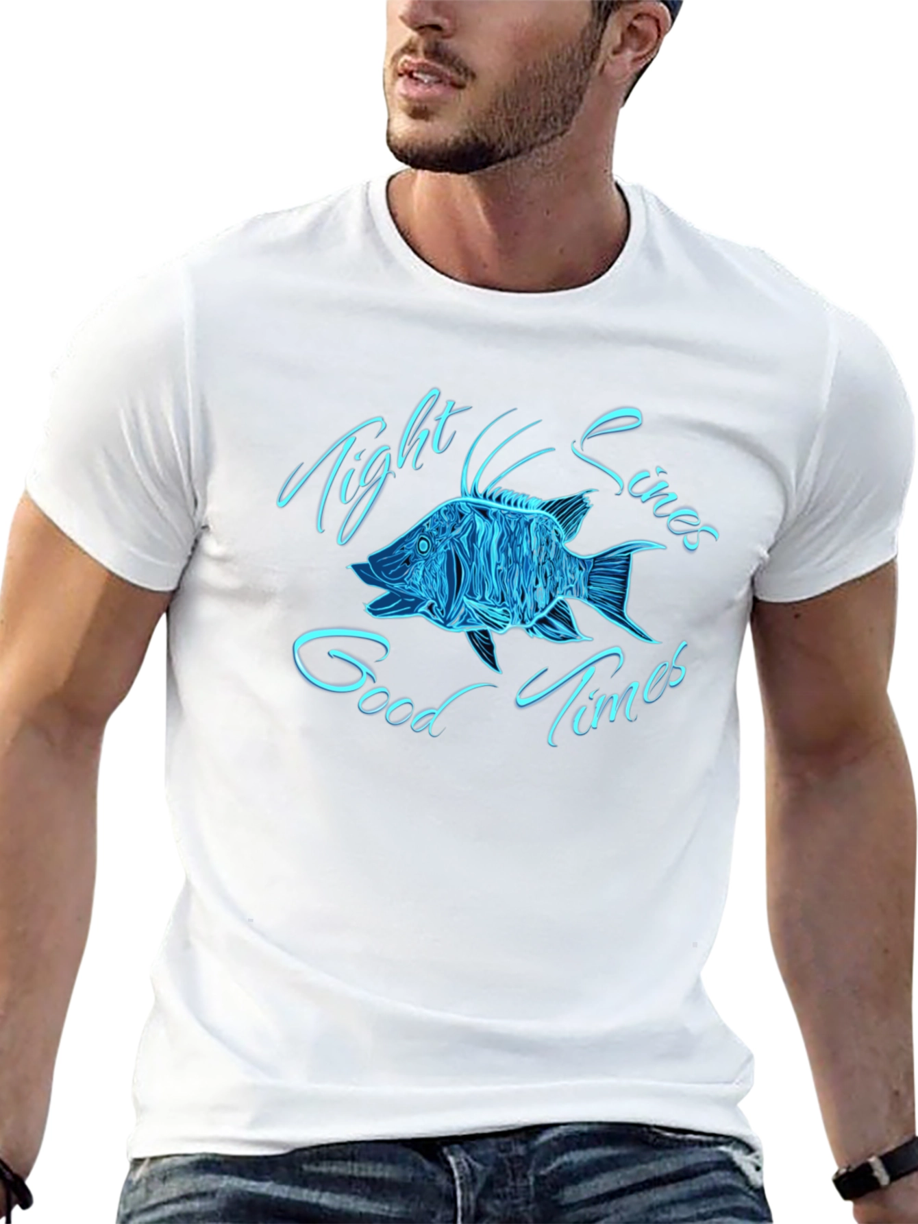 Tight Lines Good Times Fish Graphic Tee