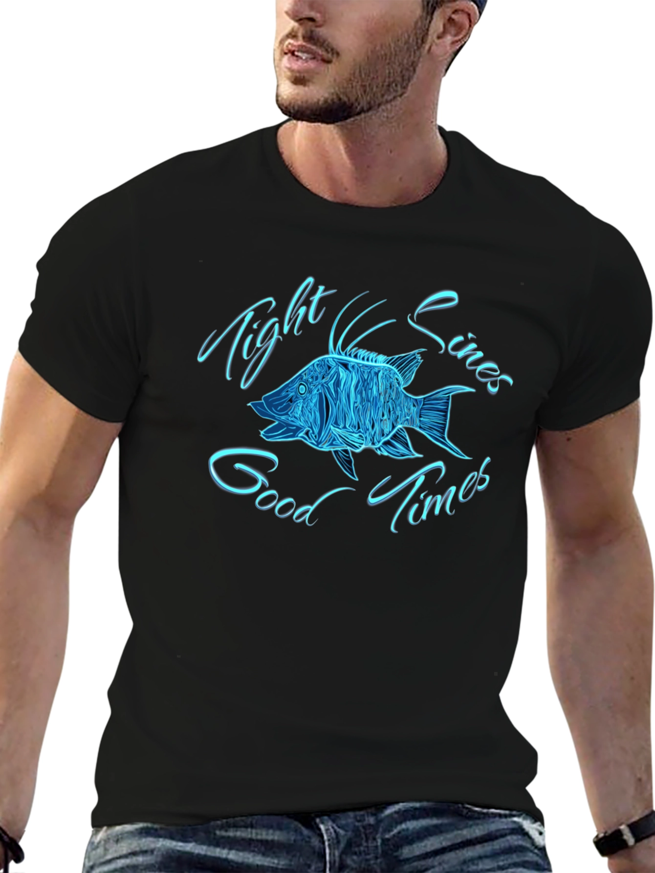 Tight Lines Good Times Fish Graphic Tee