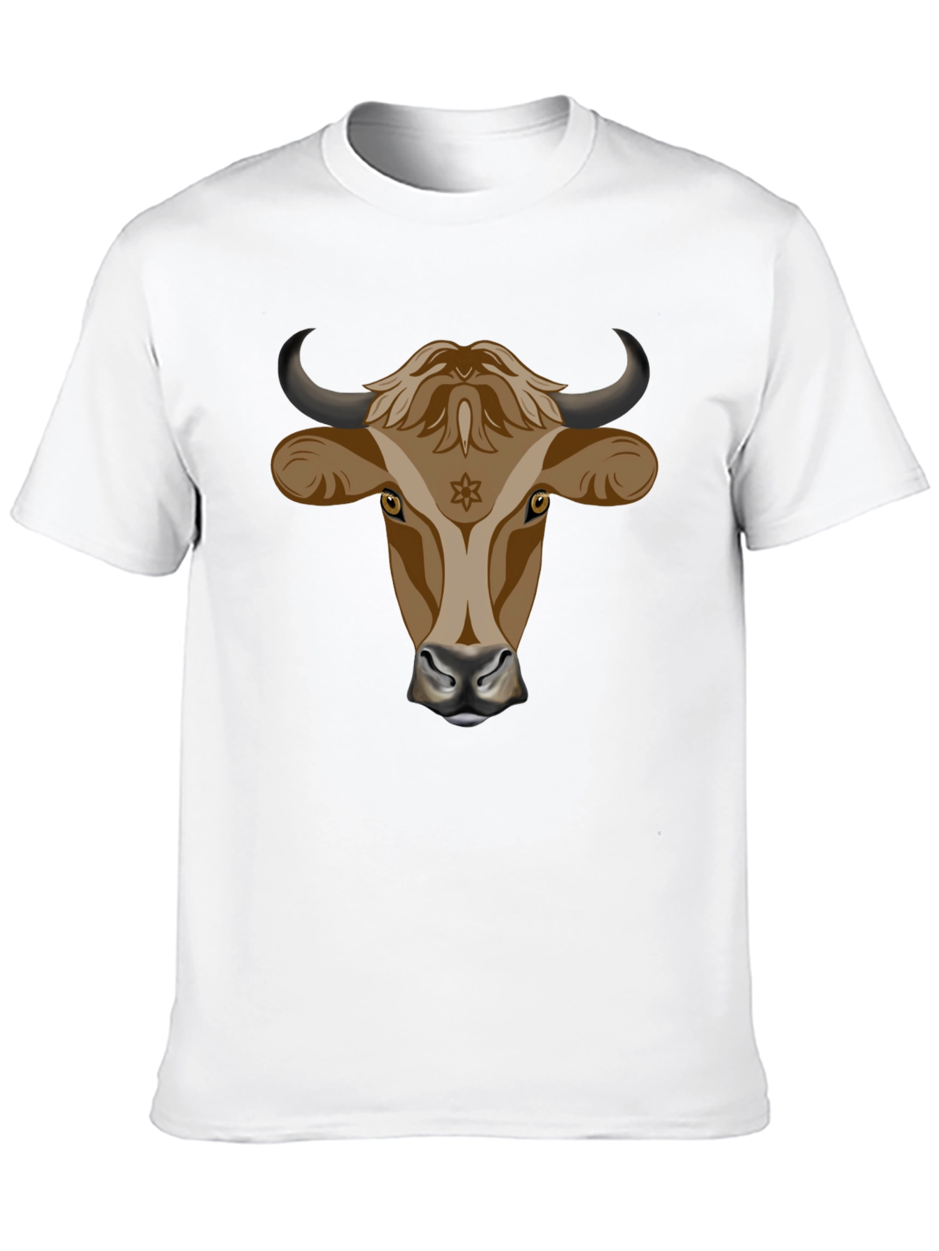 Bull Head Graphic Tee - Stylish Black Cotton T-Shirt