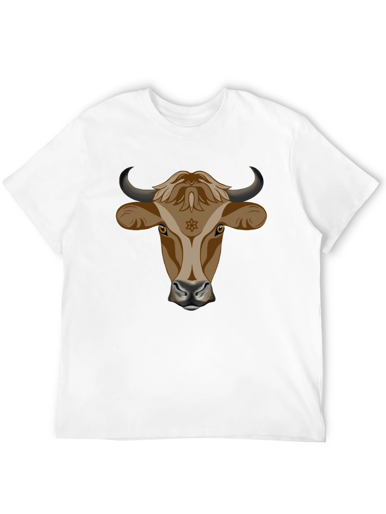 Bull Head Graphic Tee - Stylish Black Cotton T-Shirt