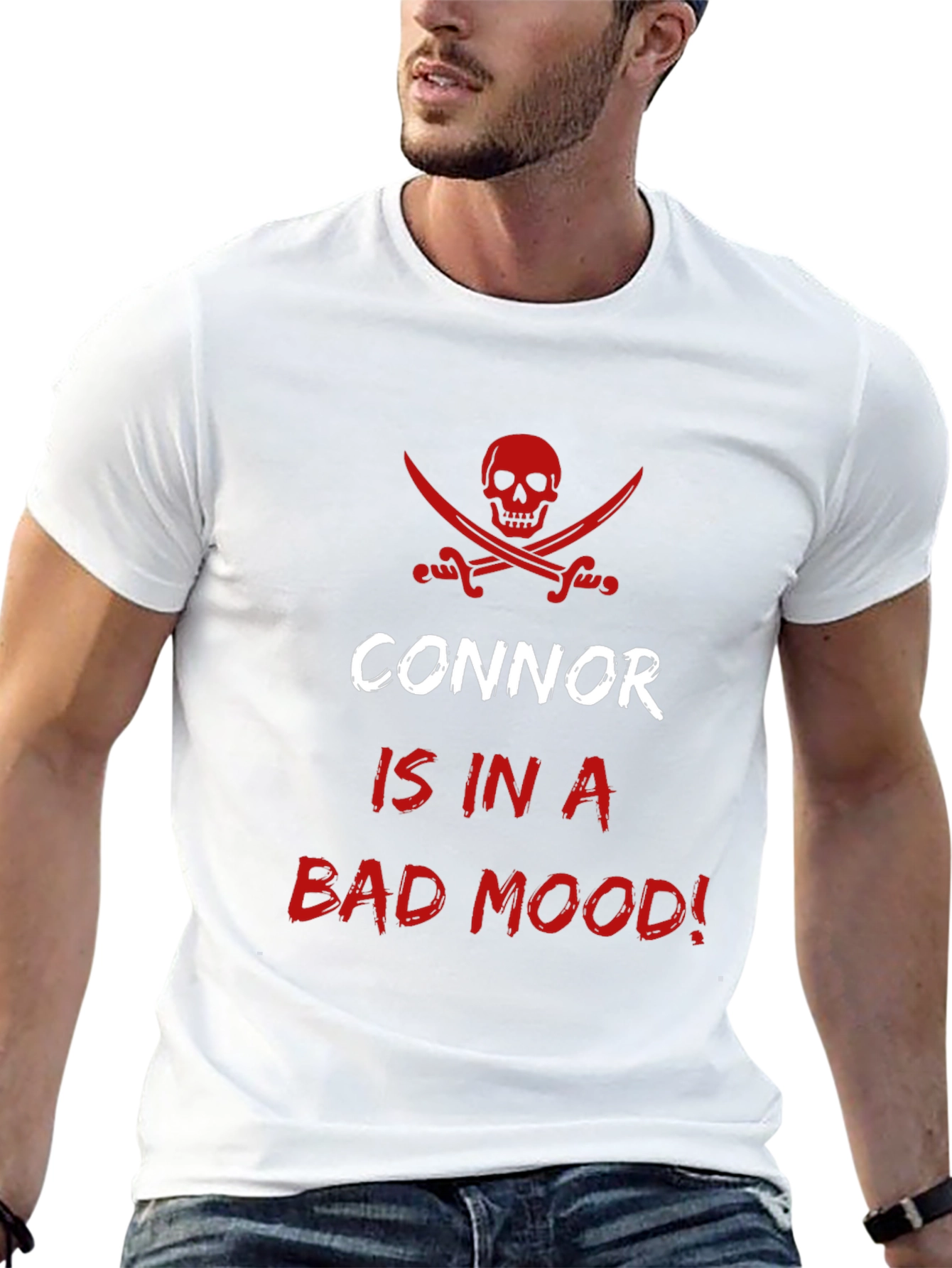 Connor Bad Mood Black Cotton T-Shirt