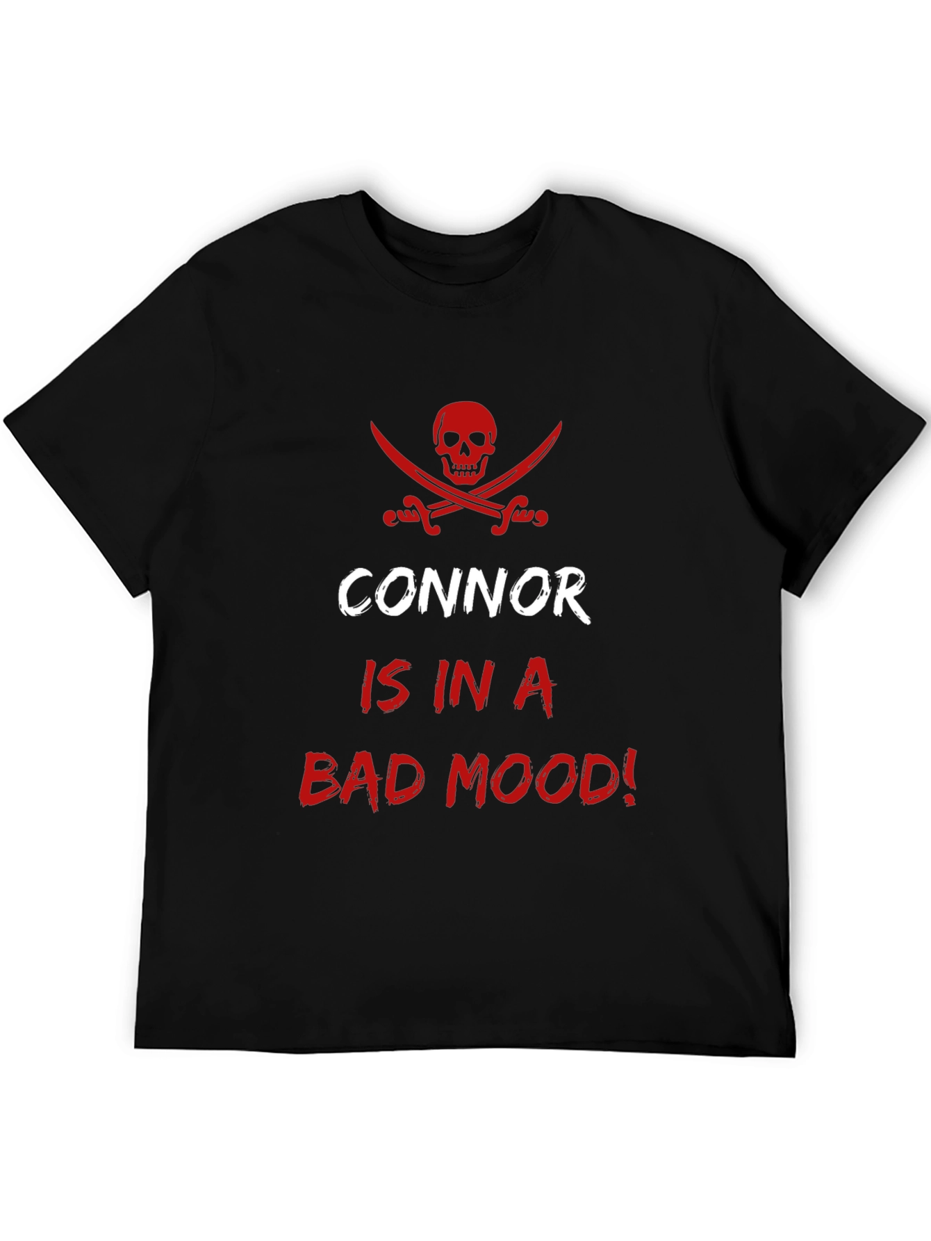 Connor Bad Mood Black Cotton T-Shirt