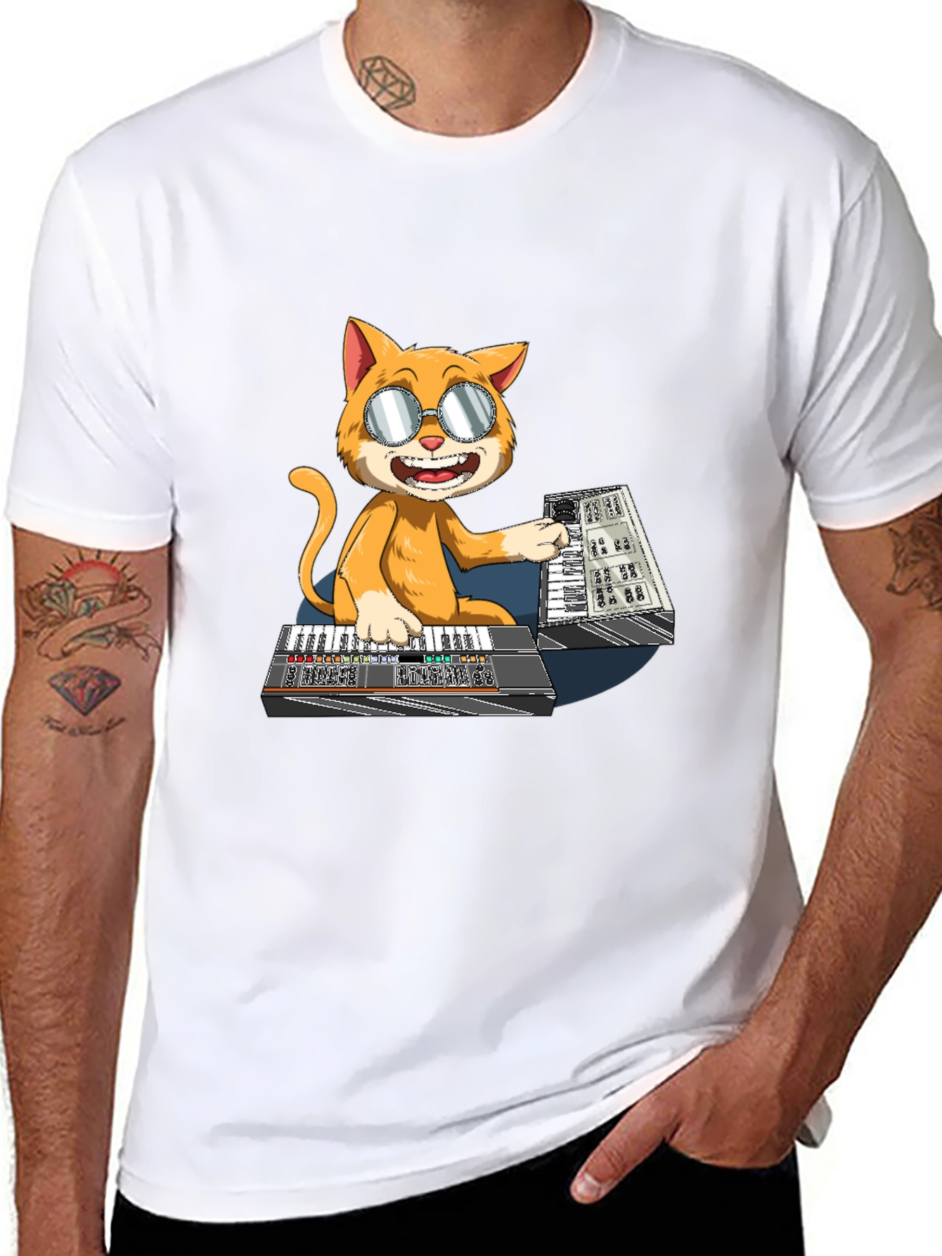 Cool Cat Keyboardist T-Shirt