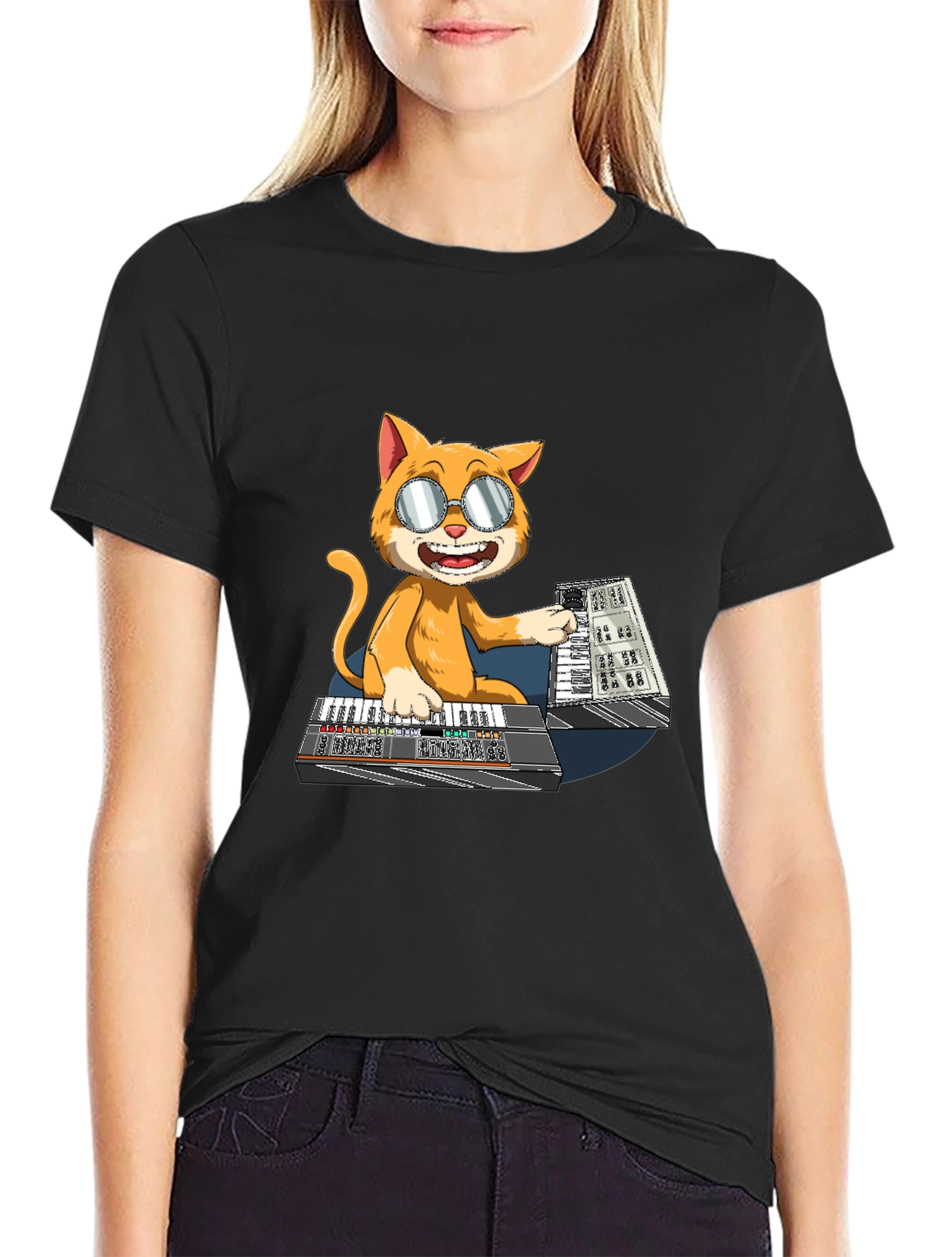 Cool Cat Keyboardist T-Shirt