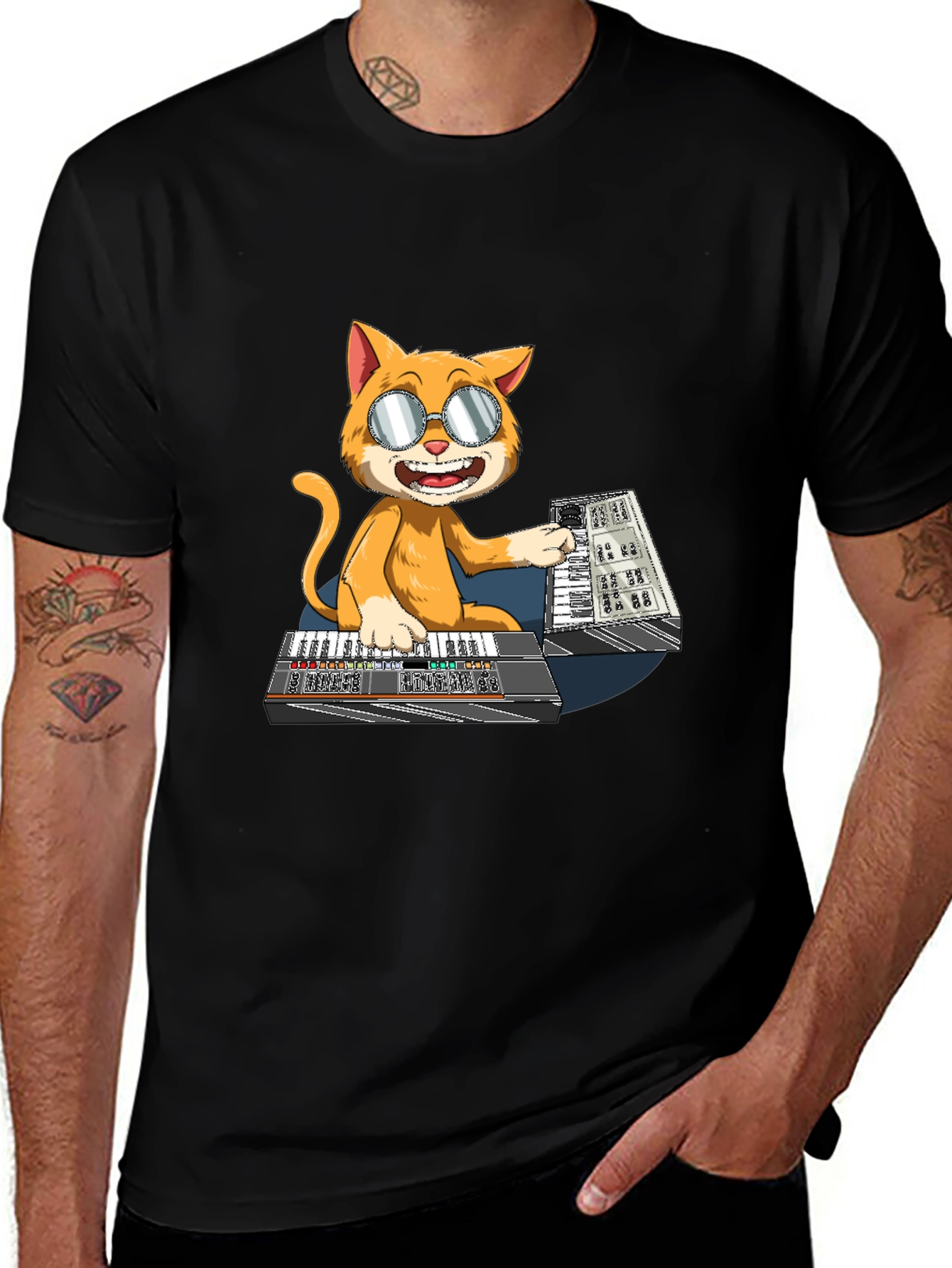 Cool Cat Keyboardist T-Shirt