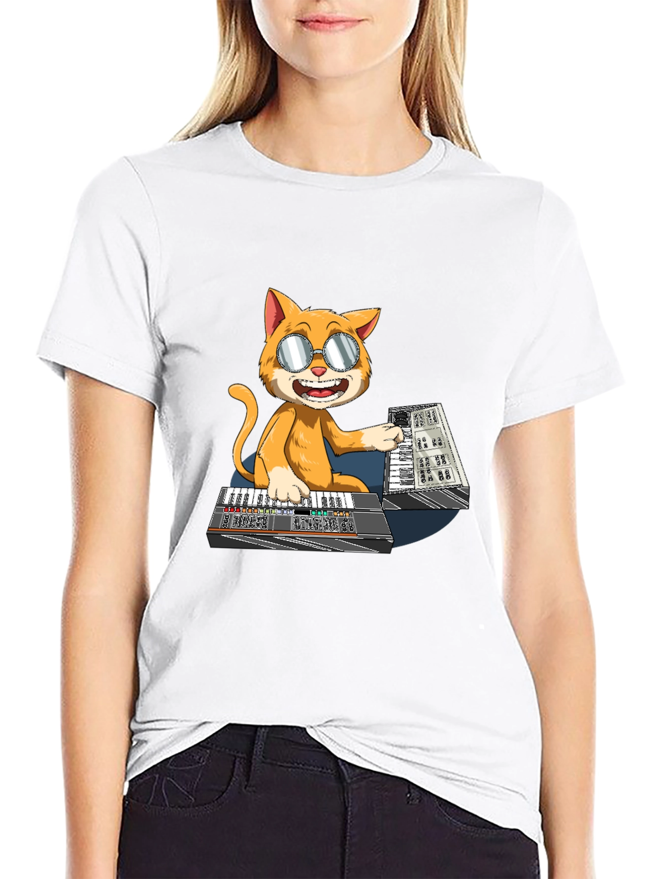 Cool Cat Keyboardist T-Shirt