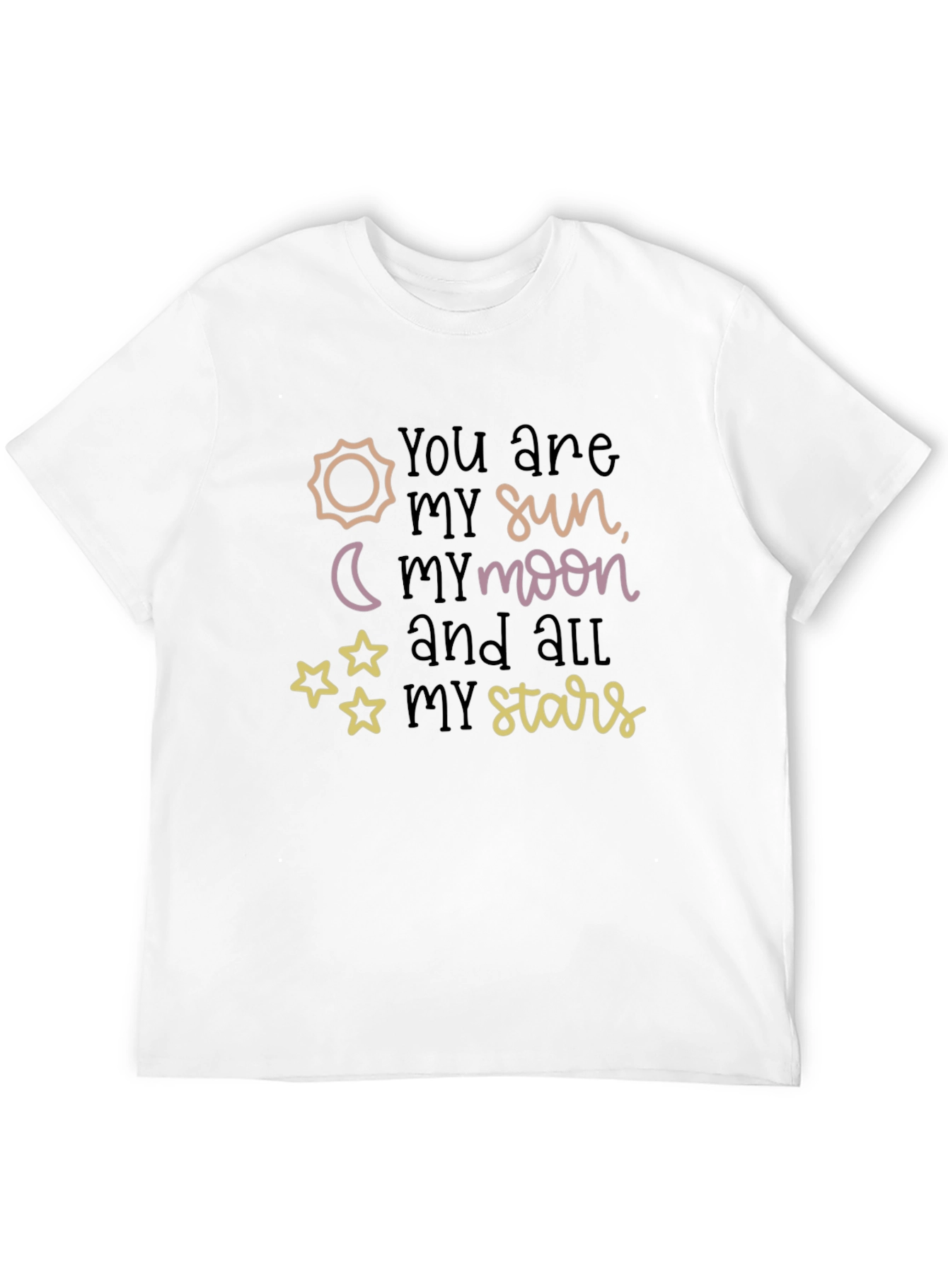 Sun Moon Stars Graphic Print Tee