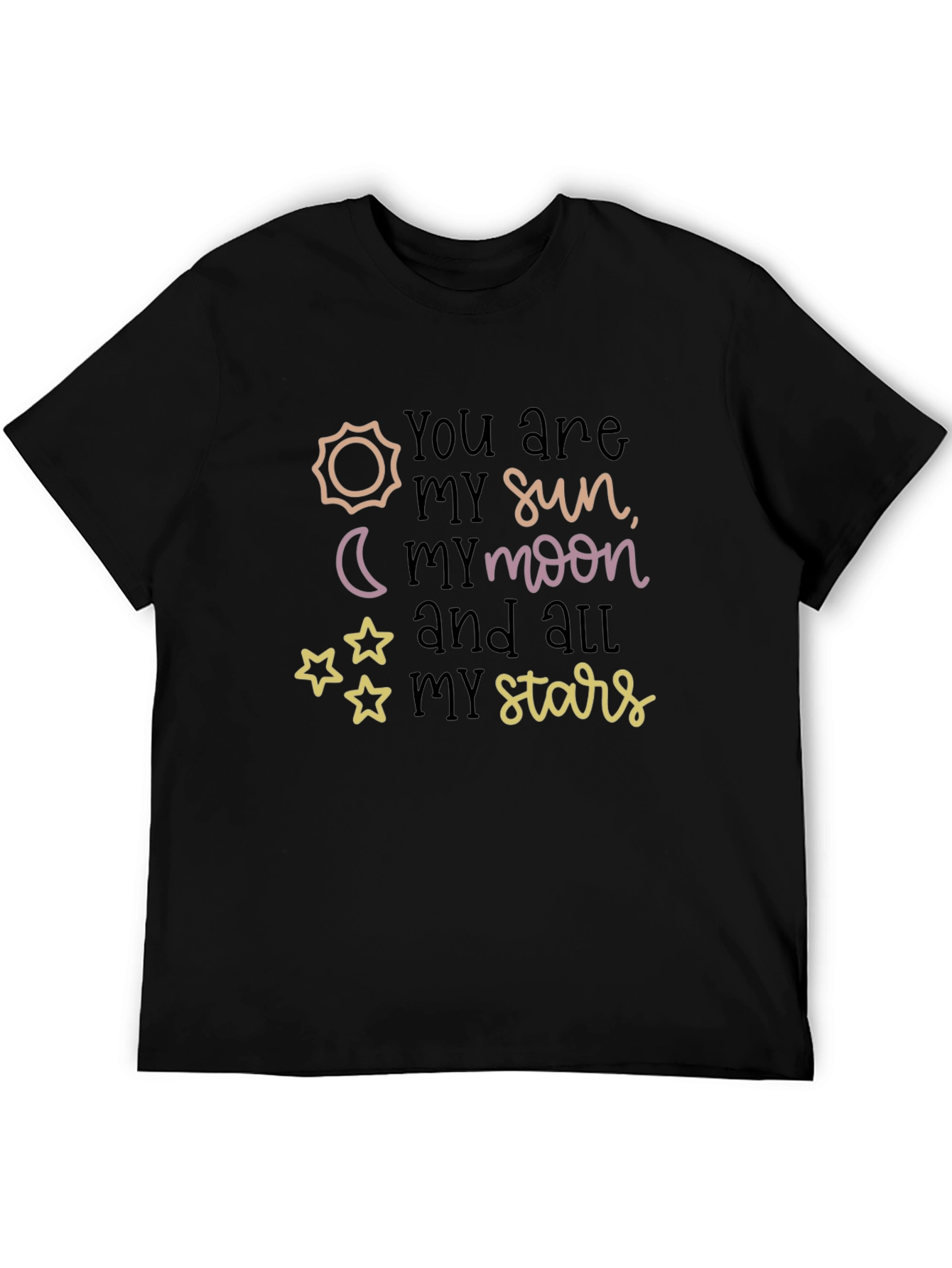 Sun Moon Stars Graphic Print Tee