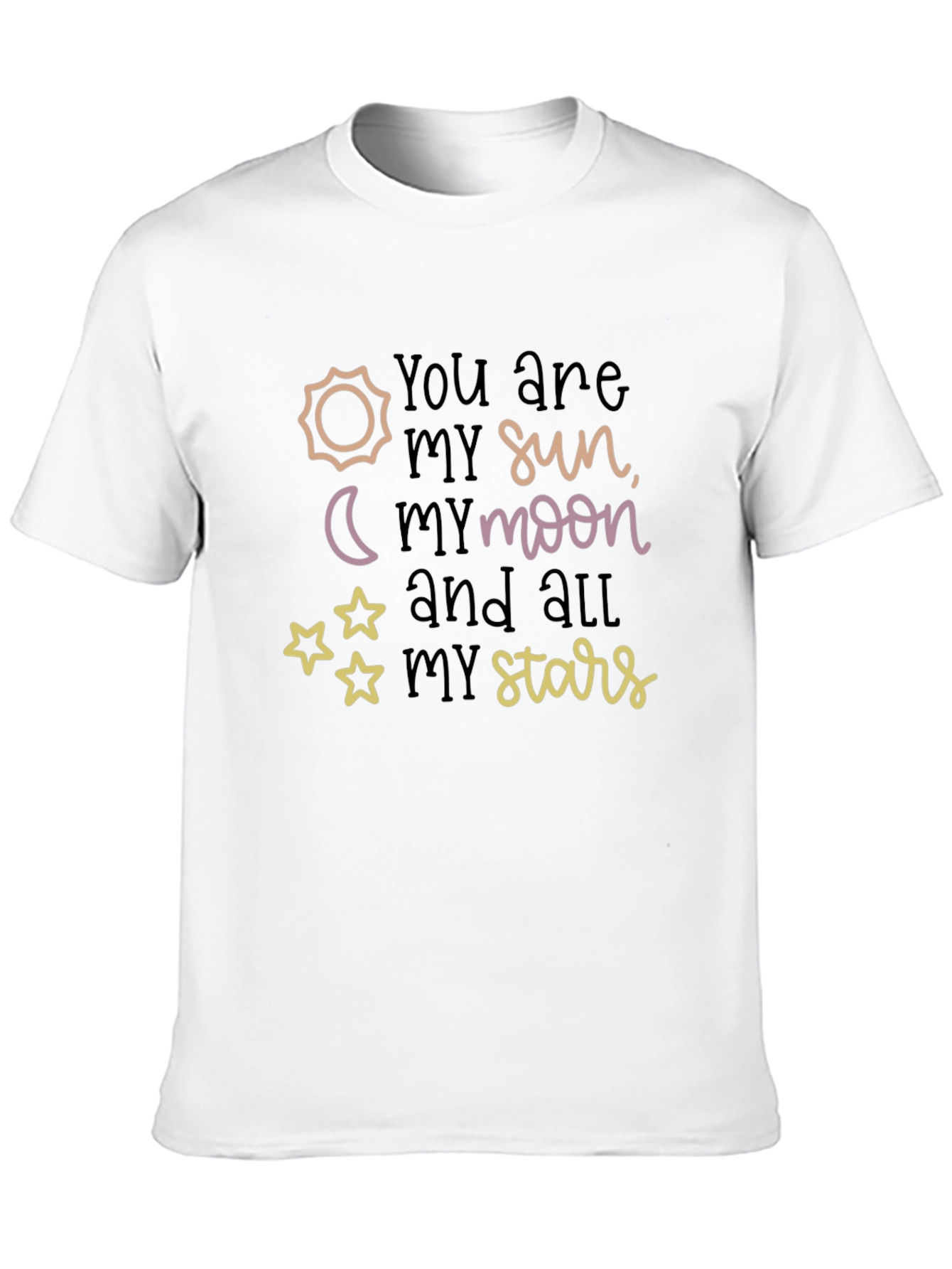 Sun Moon Stars Graphic Print Tee