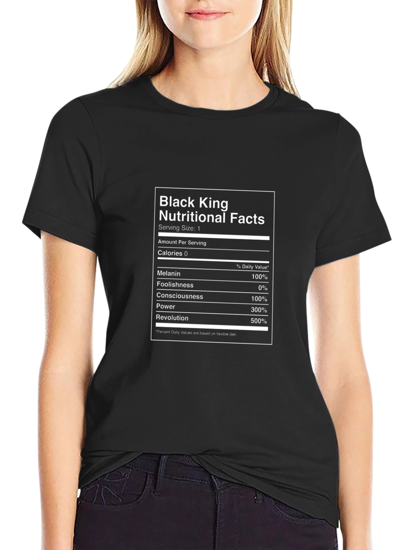 Black King Nutritional Facts T-Shirt