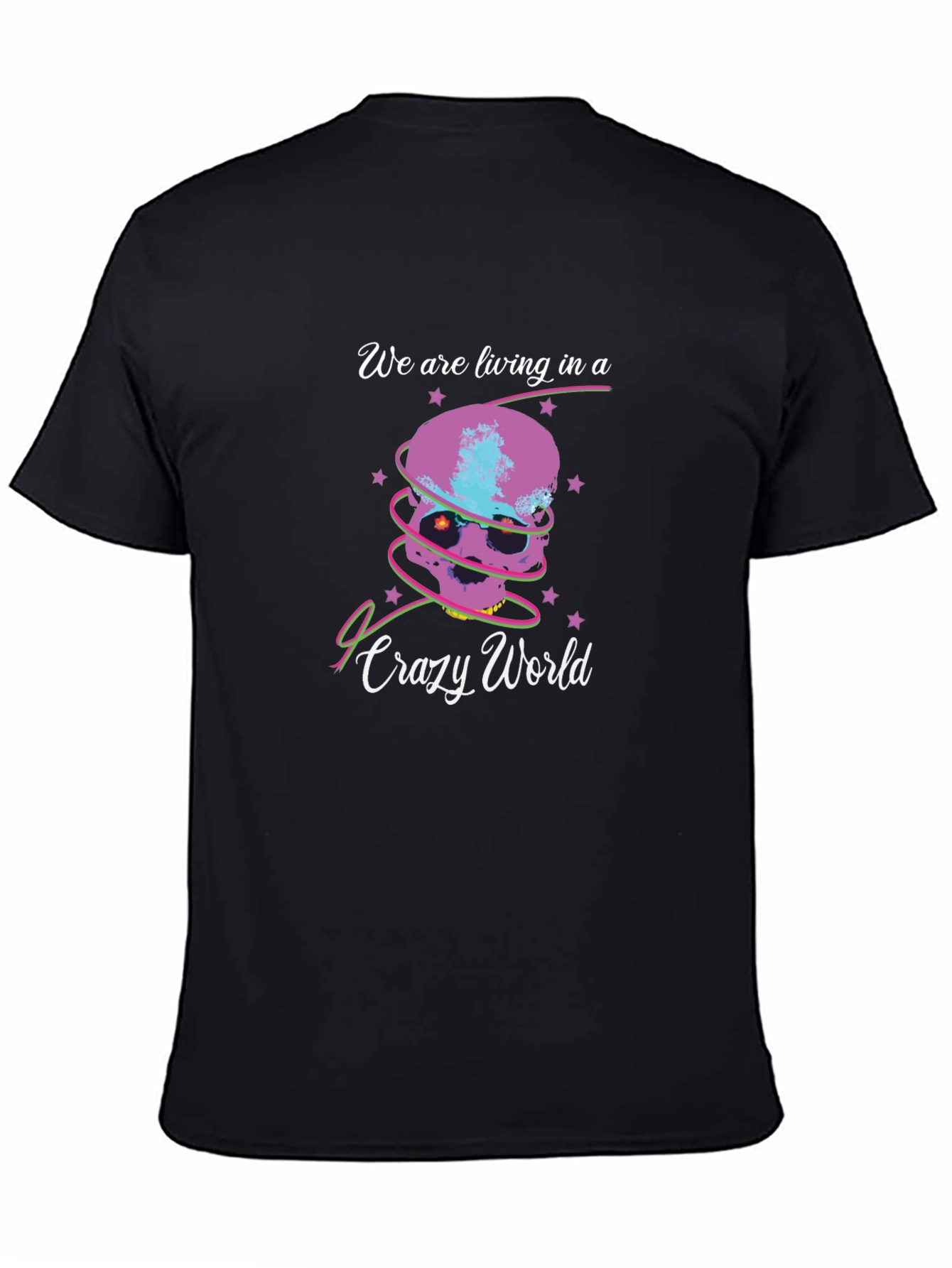 Crazy World Skull Graphic Tee