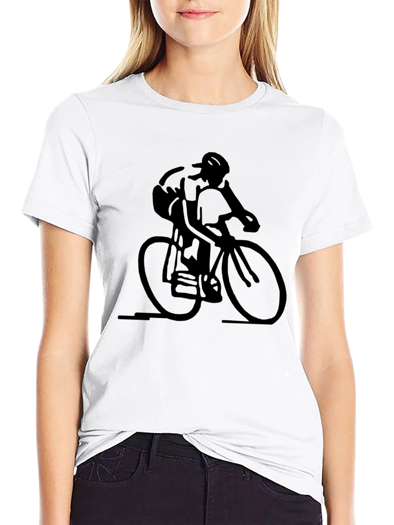 Cyclist Graphic Black T-Shirt
