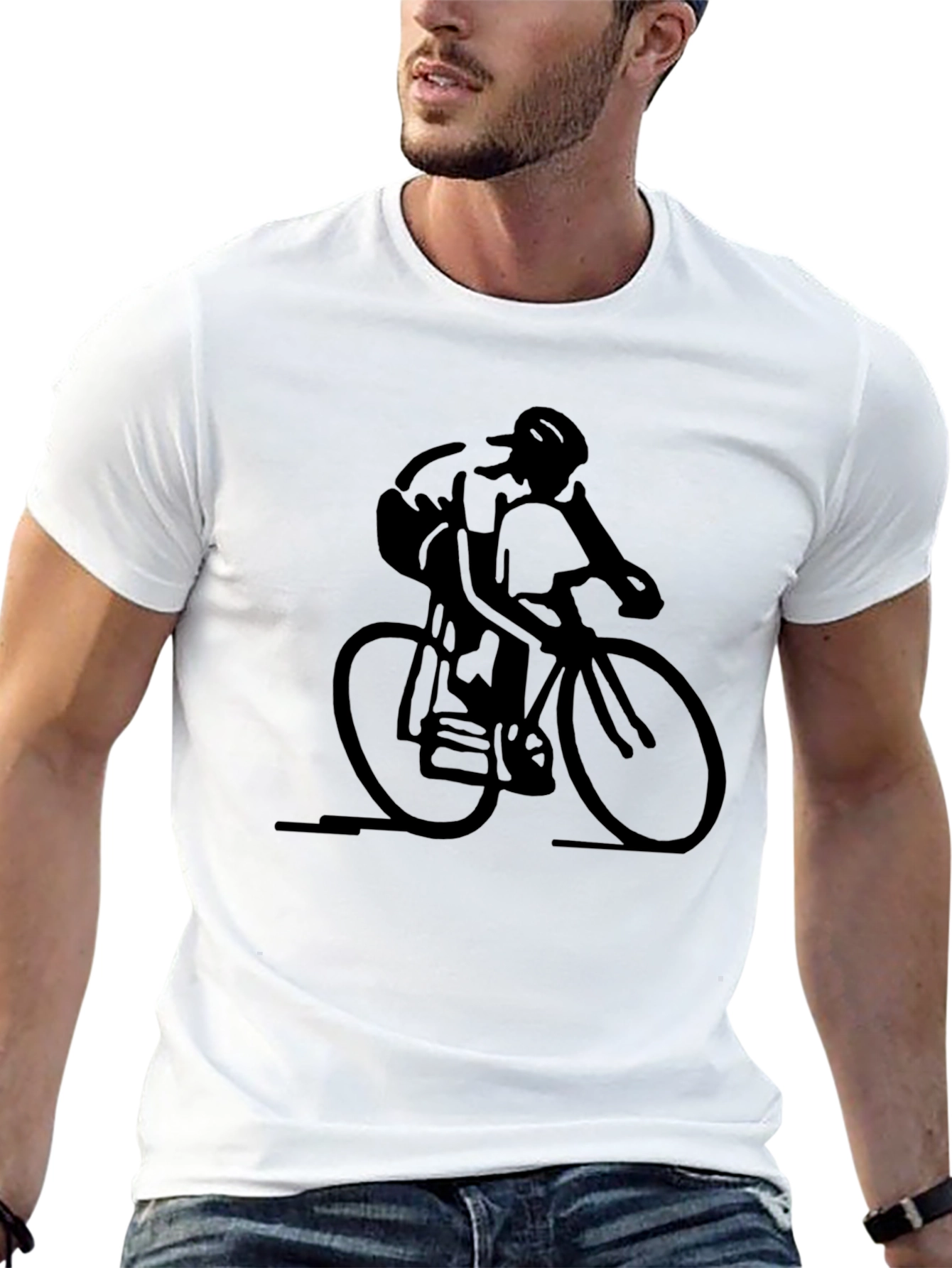 Cyclist Graphic Black T-Shirt