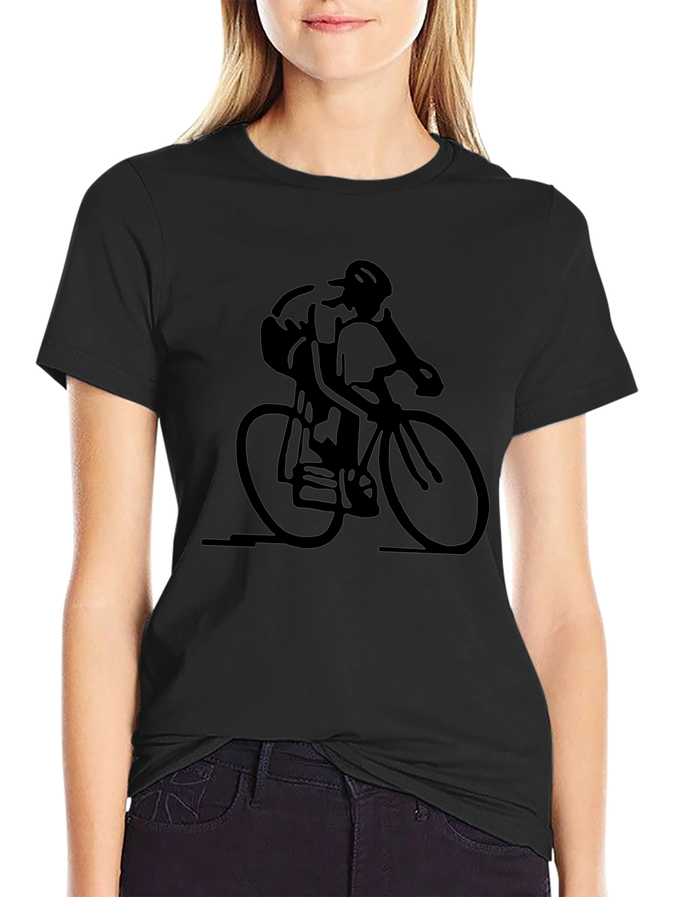 Cyclist Graphic Black T-Shirt