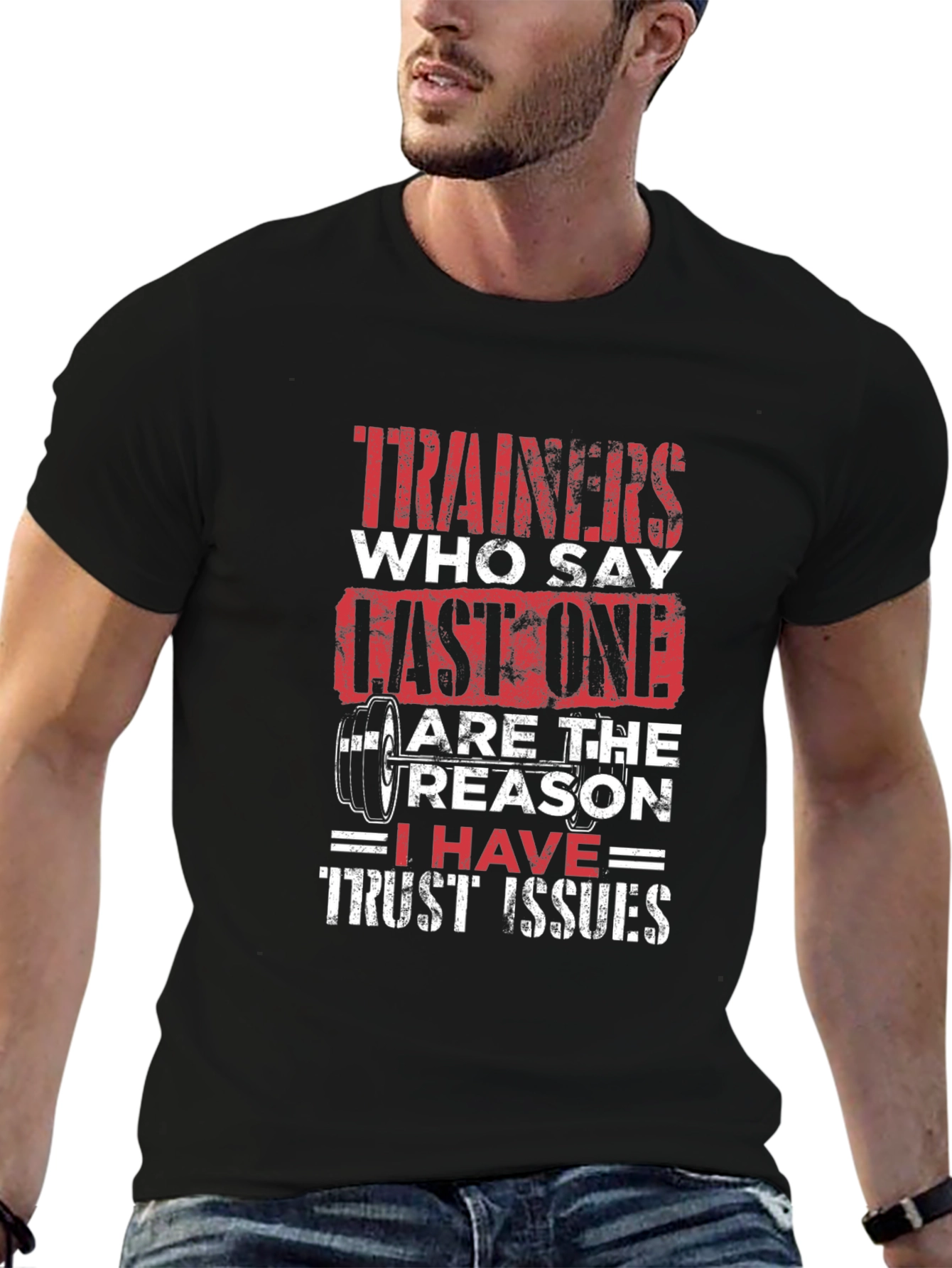 Trainers Last One Trust Issues Black Graphic T-Shirt