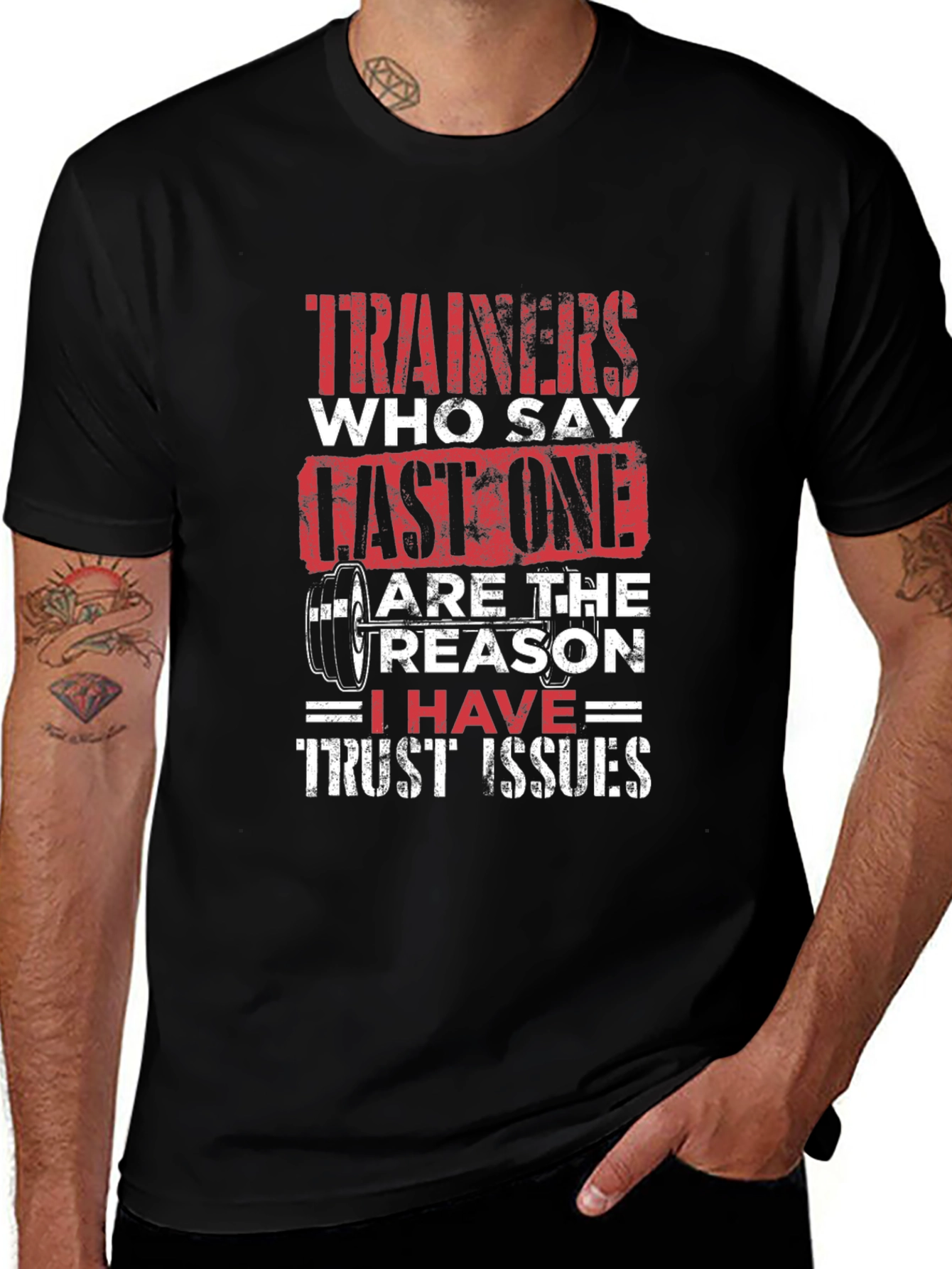 Trainers Last One Trust Issues Black Graphic T-Shirt