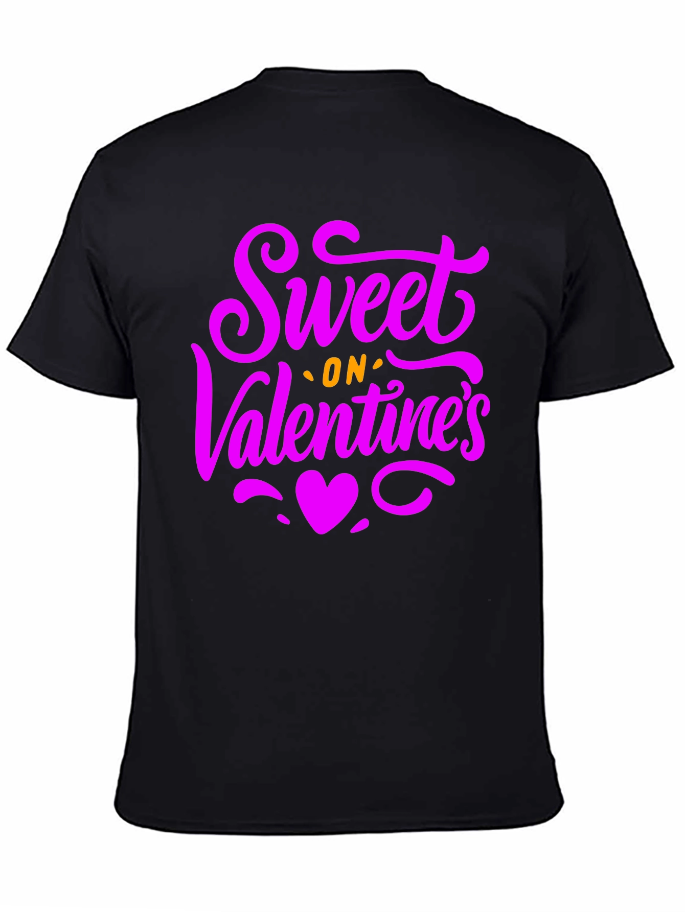Sweet on Valentines Day Black Graphic T-Shirt