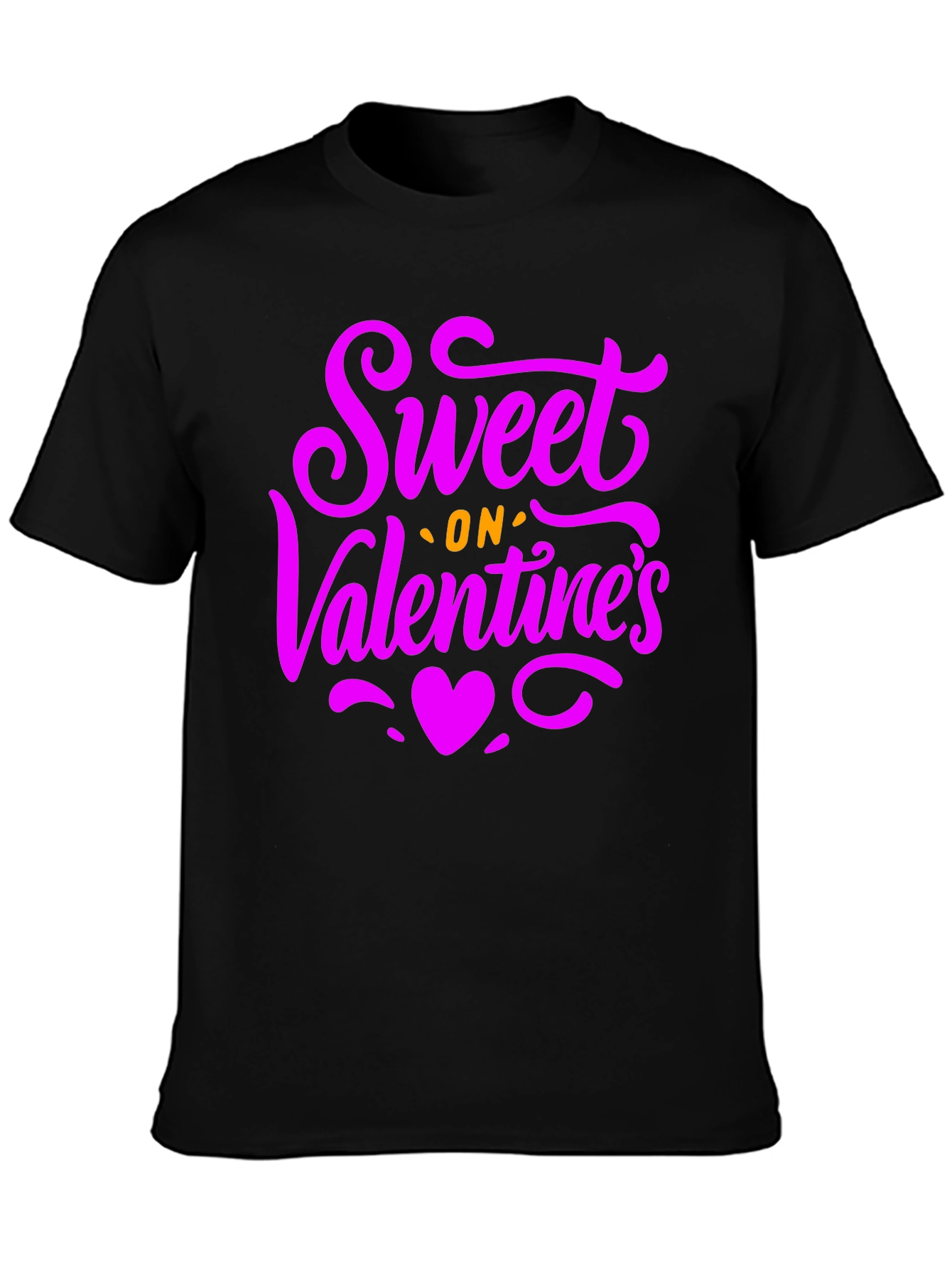 Sweet on Valentines Day Black Graphic T-Shirt