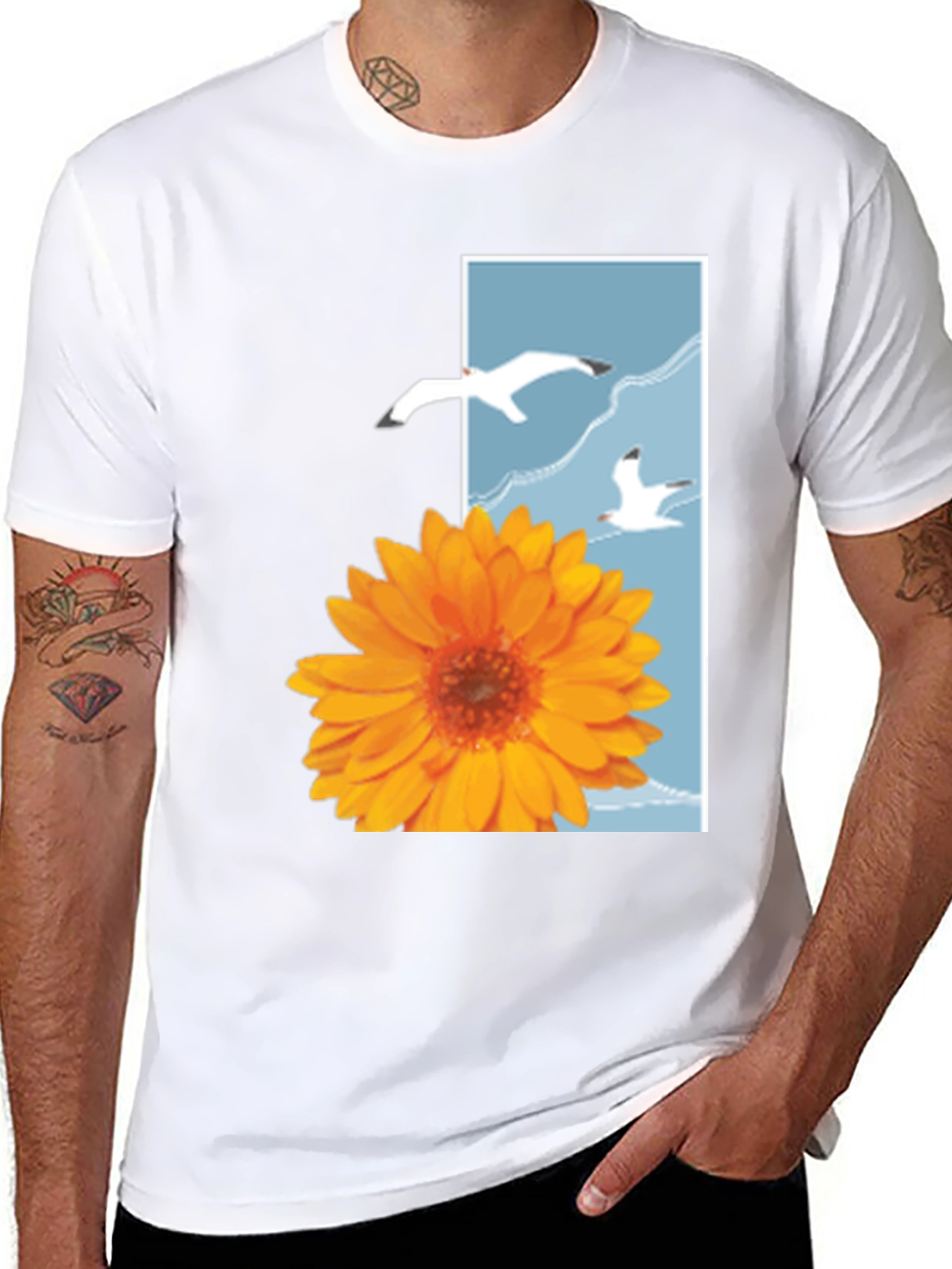 Seagull & Sunflower Graphic Tee