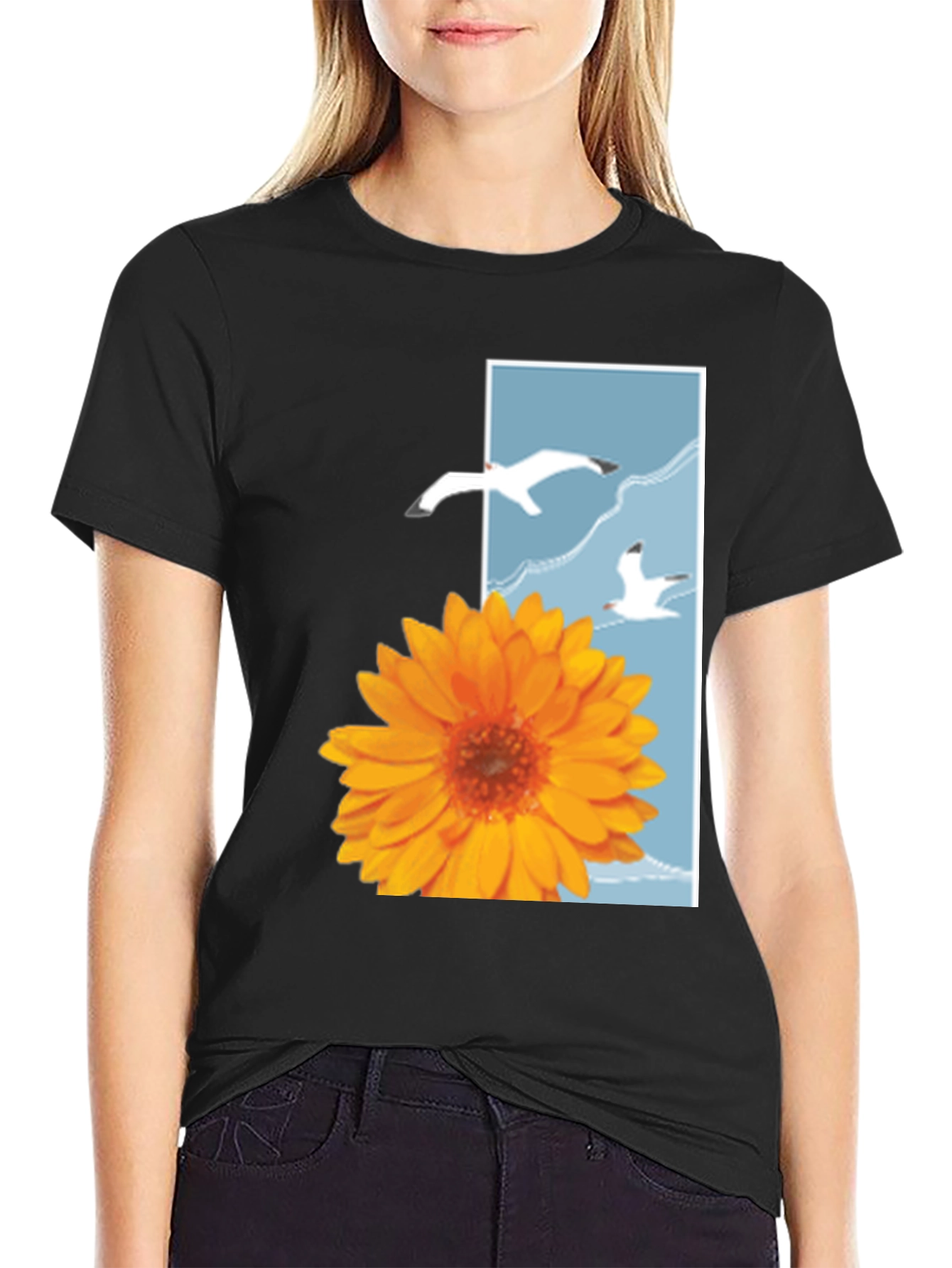 Seagull & Sunflower Graphic Tee