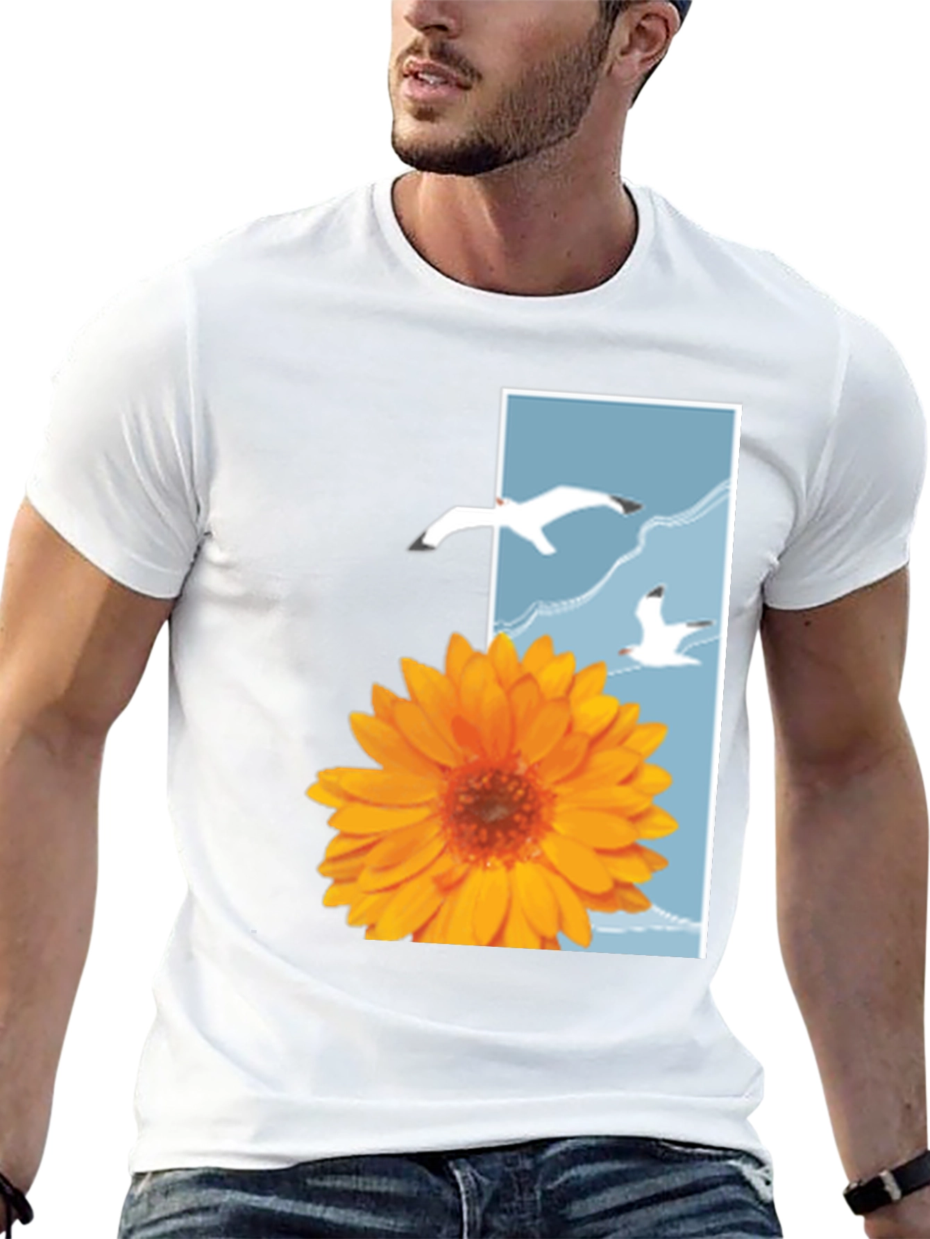 Seagull & Sunflower Graphic Tee