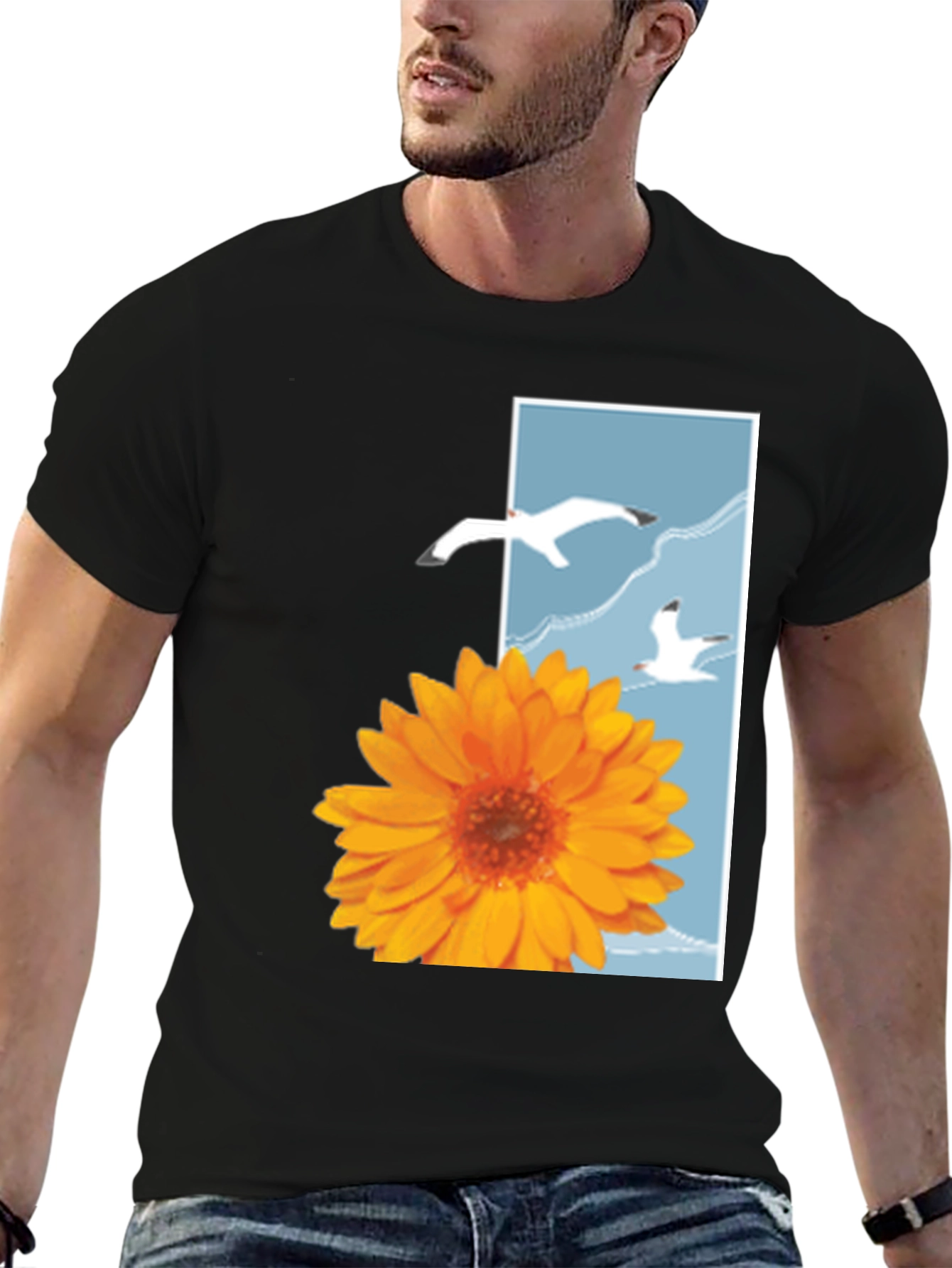 Seagull & Sunflower Graphic Tee