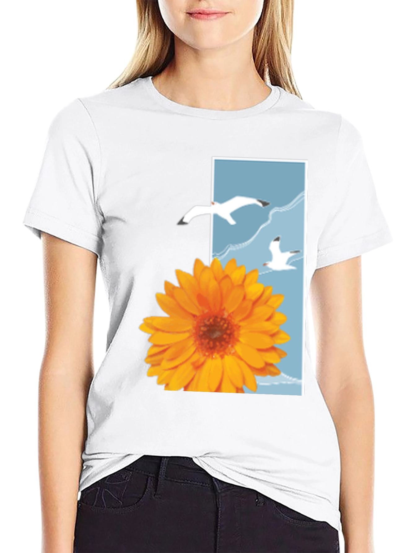 Seagull & Sunflower Graphic Tee