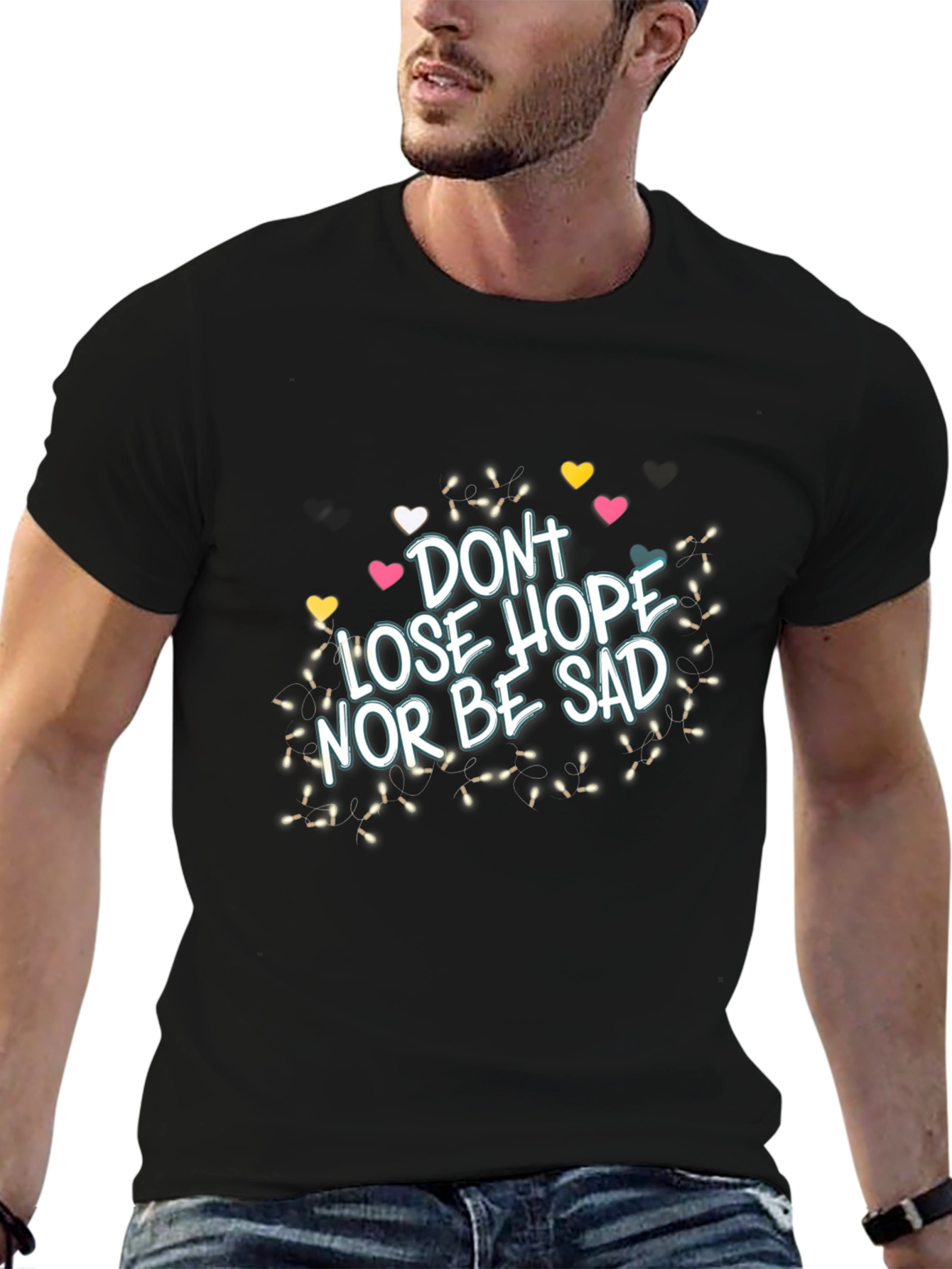 Dont Lose Hope Graphic Tee - Inspiring Black T-Shirt