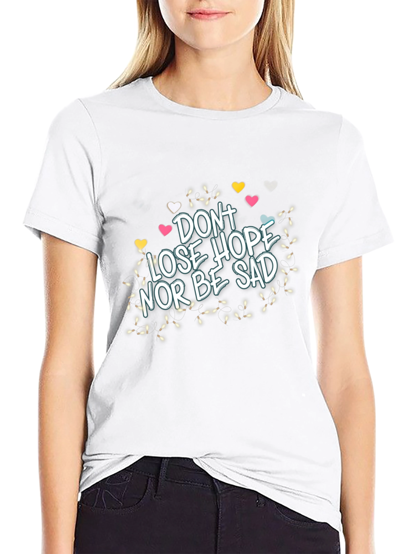 Dont Lose Hope Graphic Tee - Inspiring Black T-Shirt