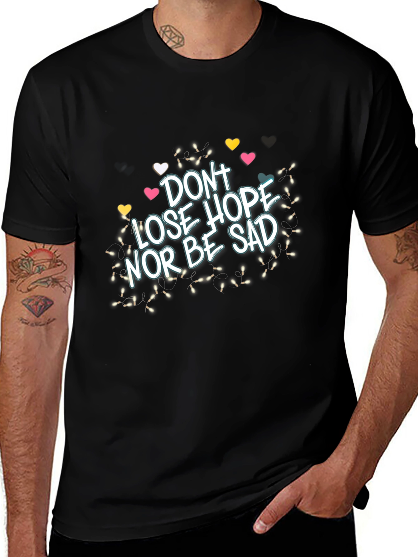 Dont Lose Hope Graphic Tee - Inspiring Black T-Shirt