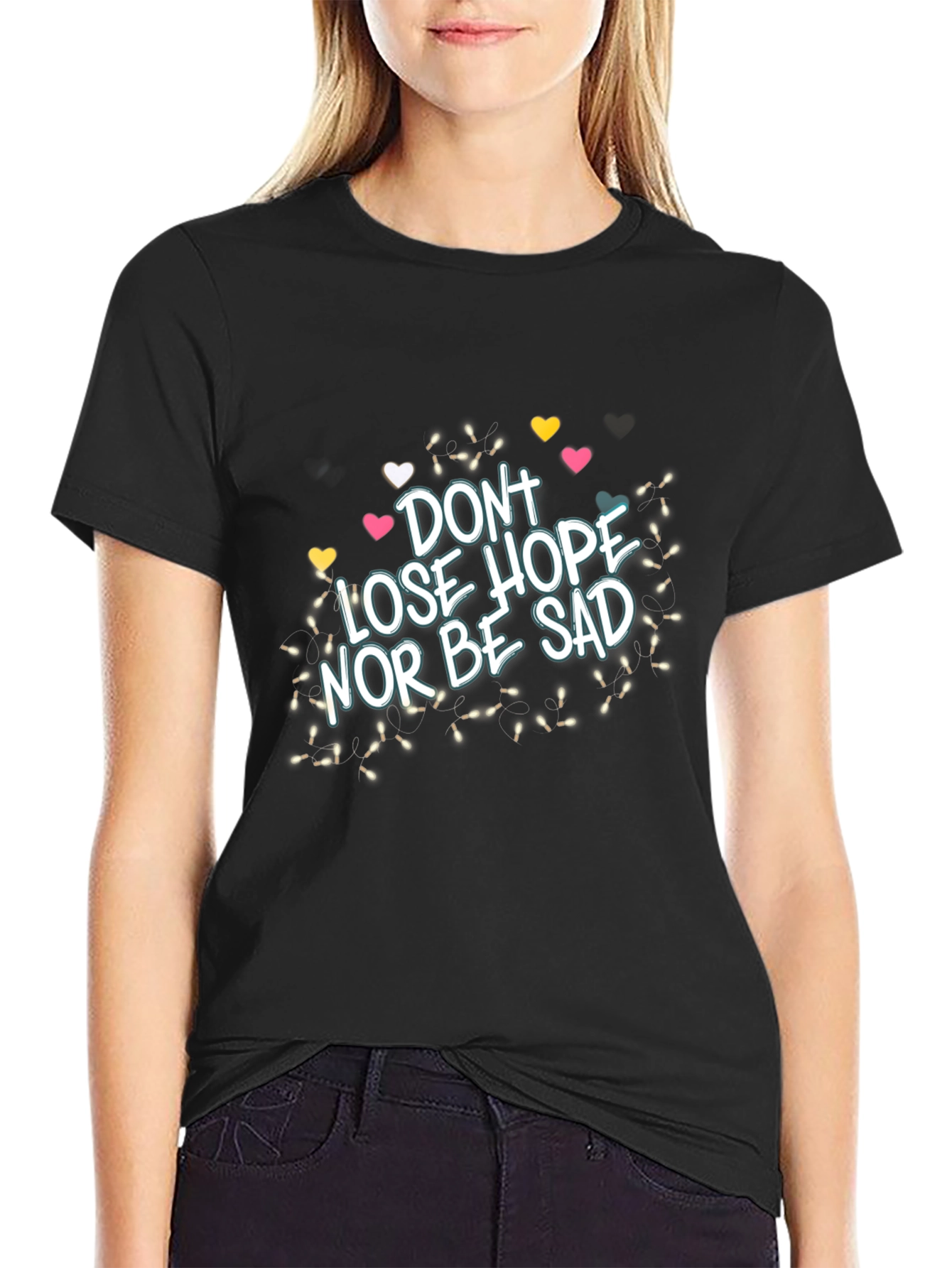 Dont Lose Hope Graphic Tee - Inspiring Black T-Shirt