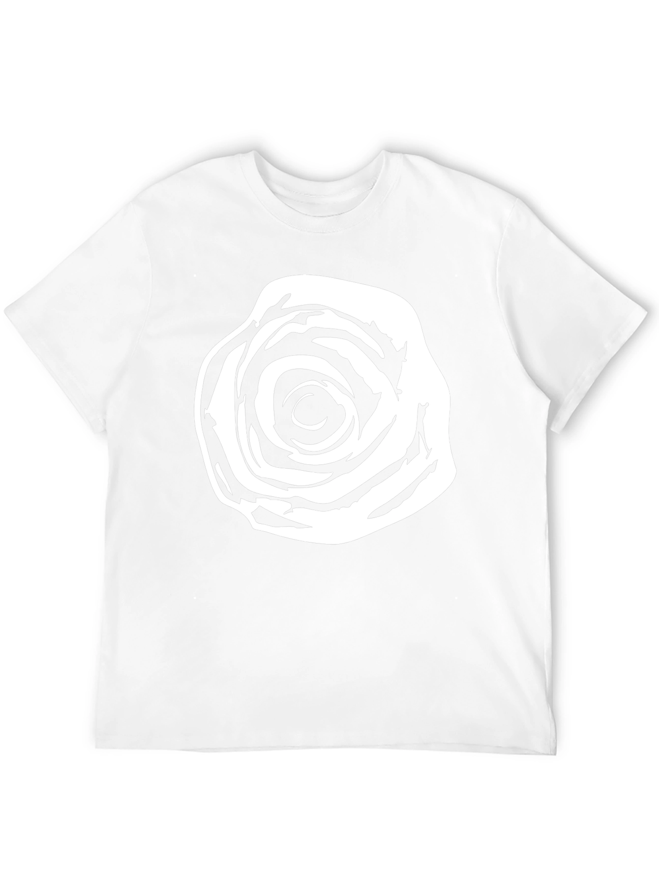 Abstract Rose Graphic Tee - Stylish Black Cotton T-Shirt