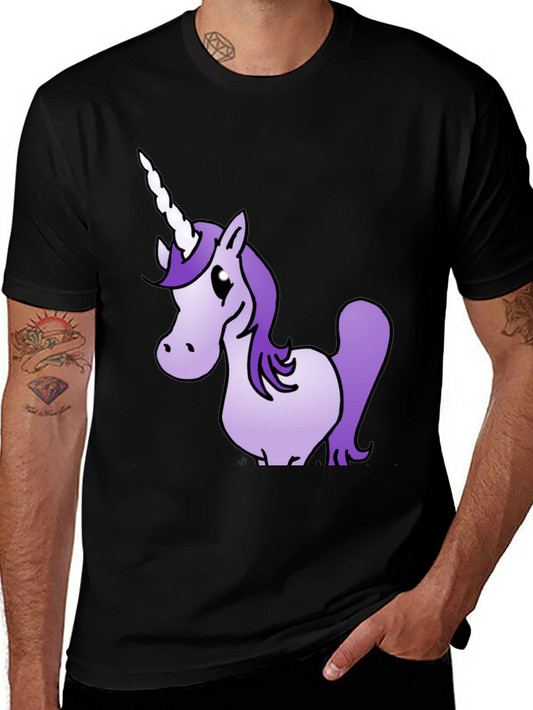 Unicorn Graphic T-Shirt - Black Cotton Tee