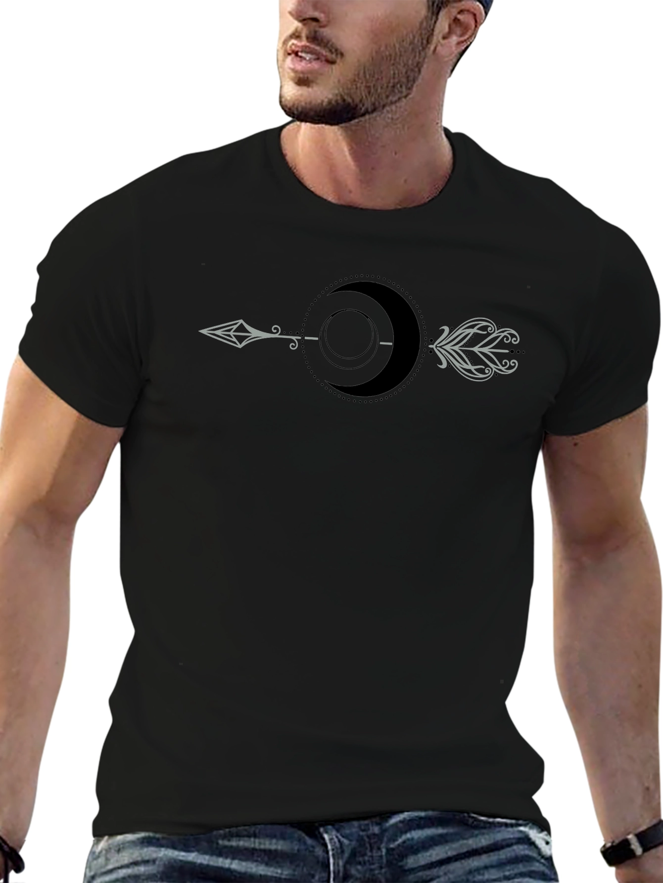 Black Moon Arrow T-Shirt - Unique Graphic Tee
