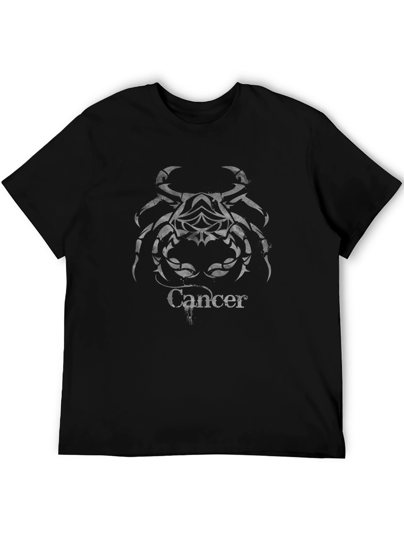 Cancer Zodiac T-Shirt - Black Graphic Tee