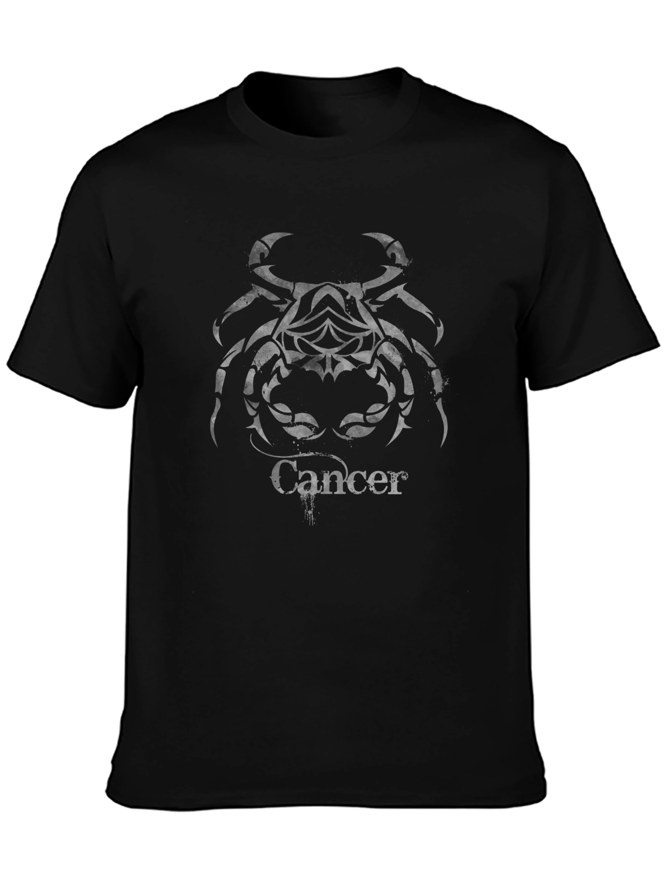 Cancer Zodiac T-Shirt - Black Graphic Tee