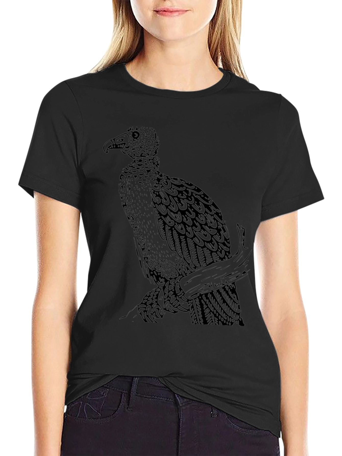 Vulture Graphic Tee - Mens Black T-Shirt