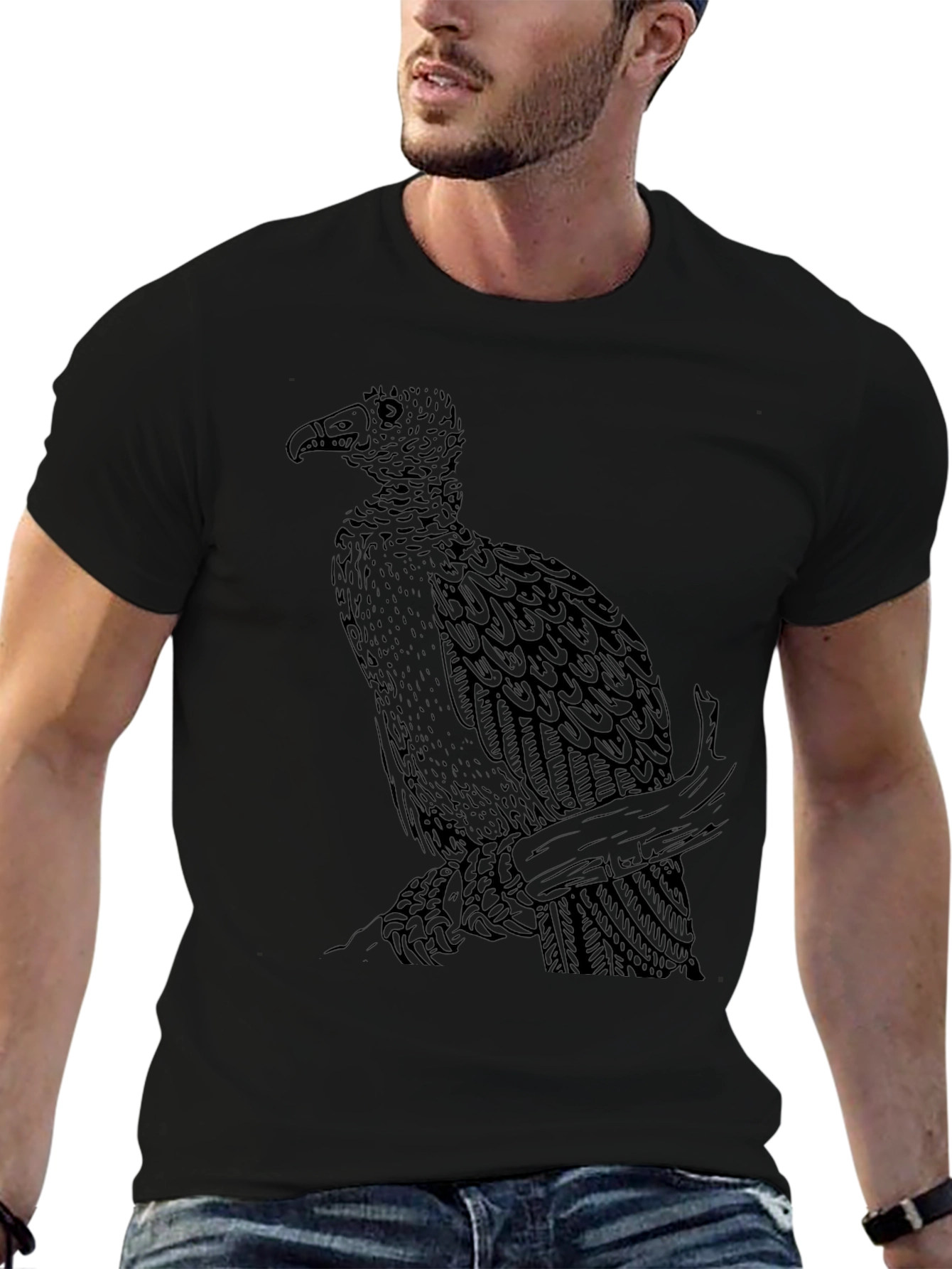 Vulture Graphic Tee - Mens Black T-Shirt