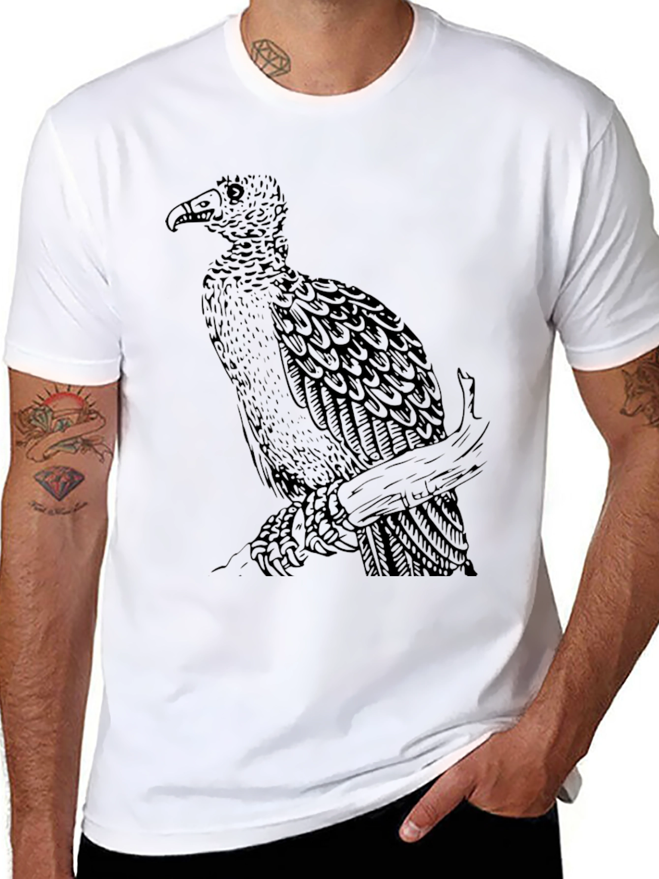 Vulture Graphic Tee - Mens Black T-Shirt