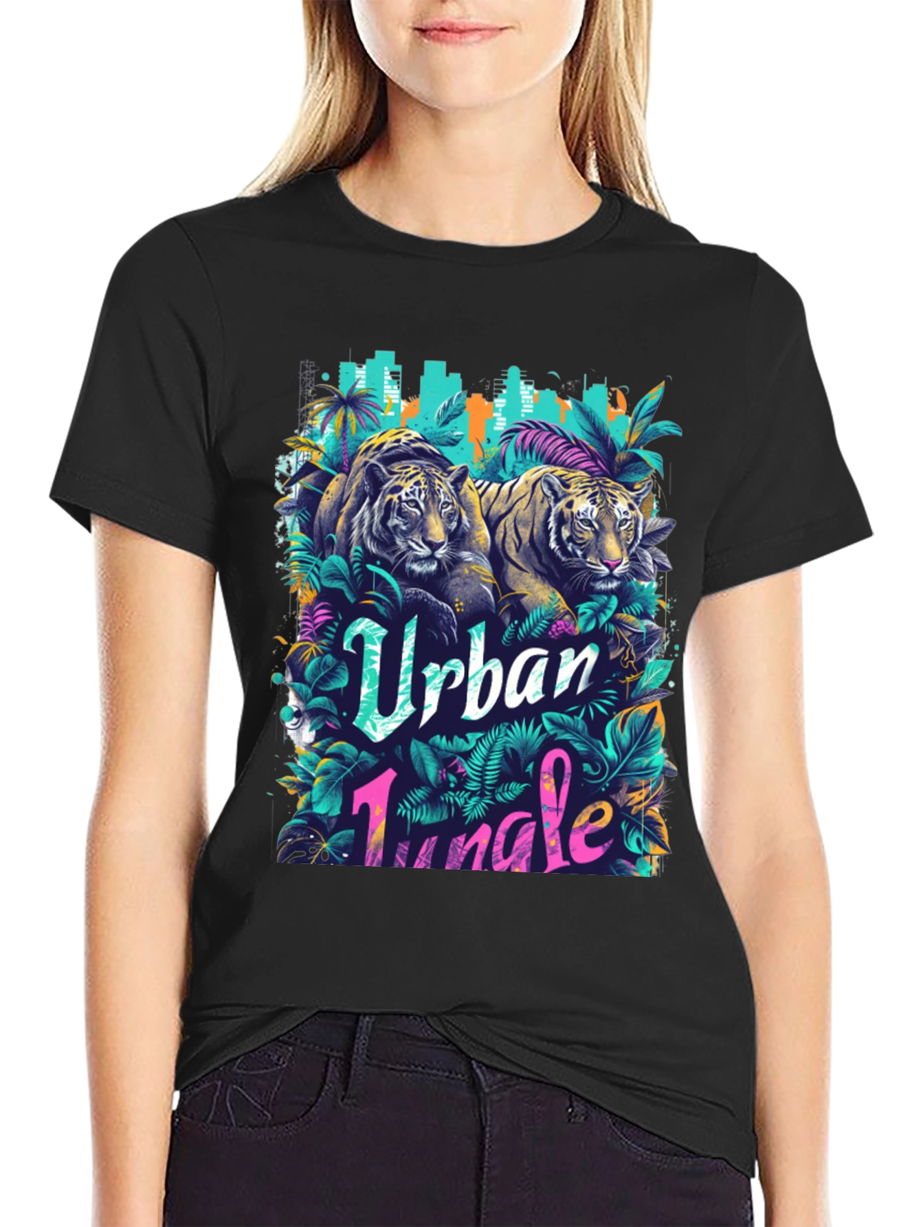 Urban Jungle Tiger Graphic T-Shirt