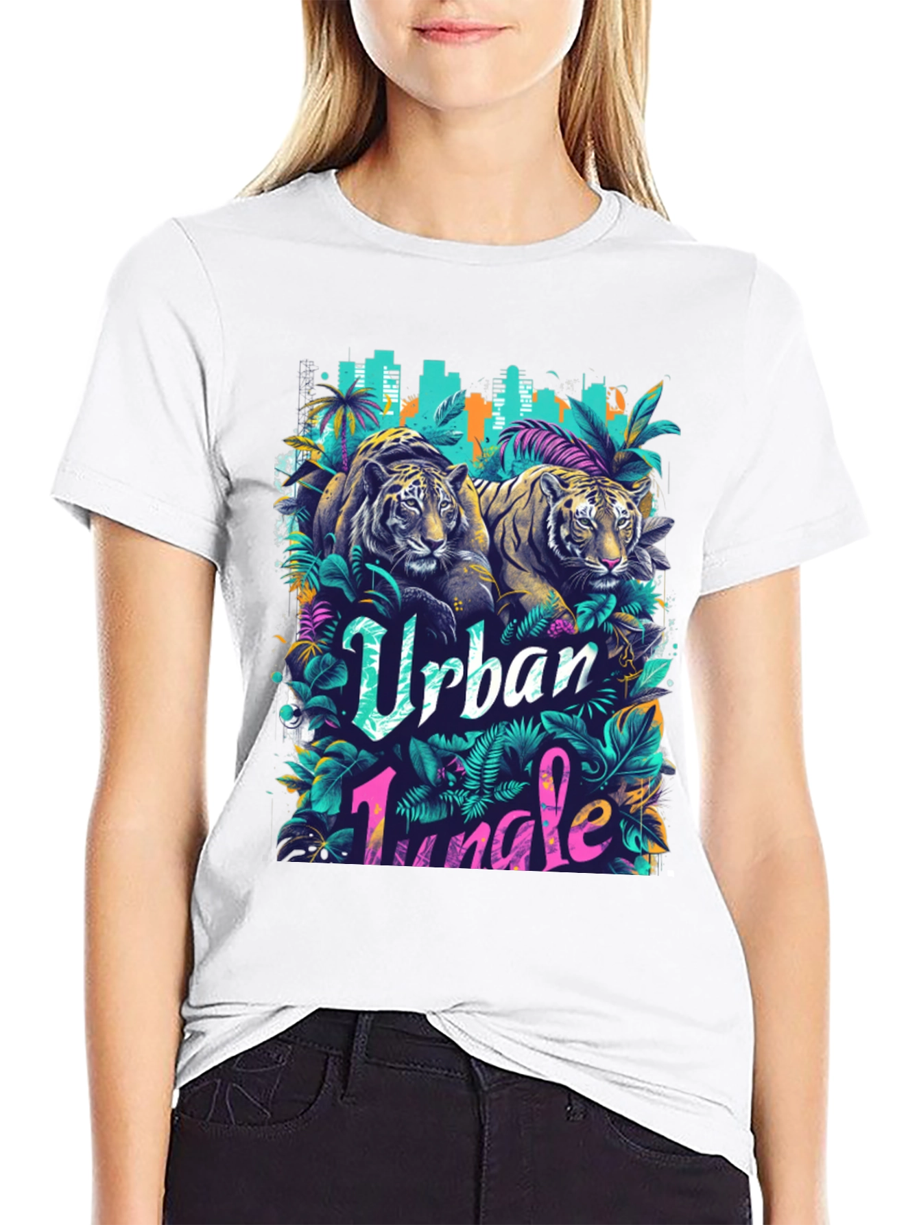 Urban Jungle Tiger Graphic T-Shirt