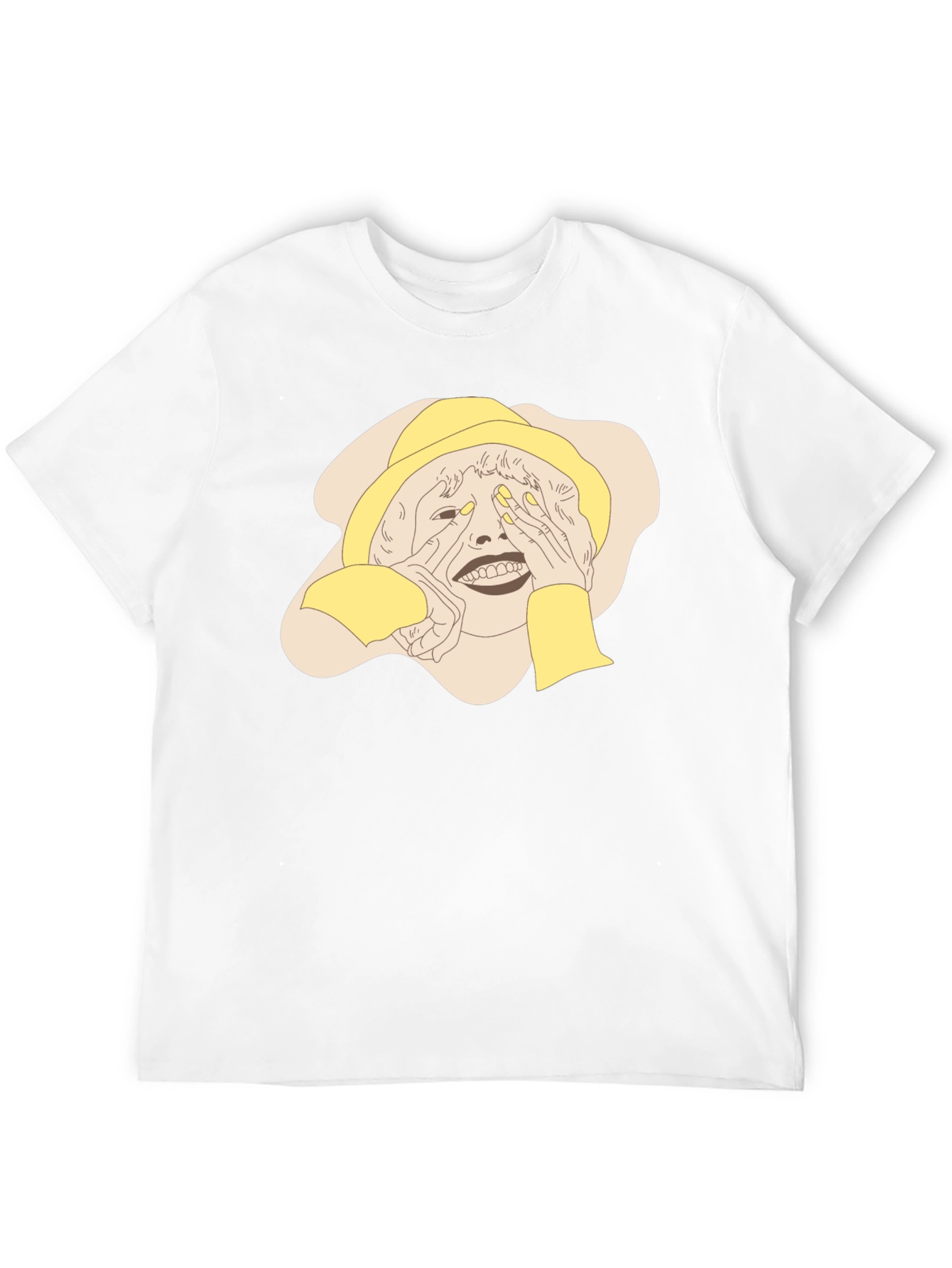 Unique Graphic T-Shirt - Woman Peeking Design